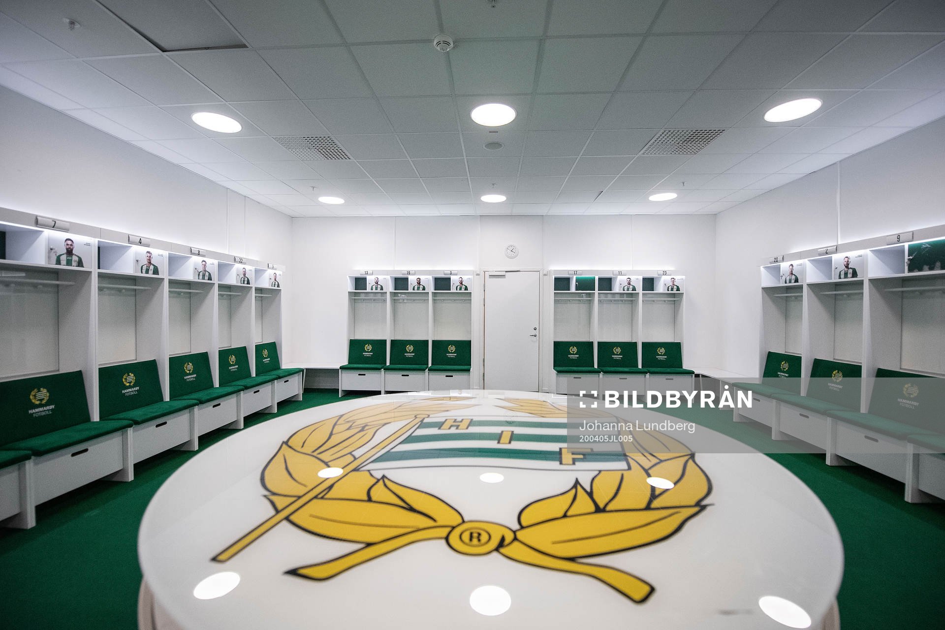 The Hammarby players dressing room at Tele2 arena as the