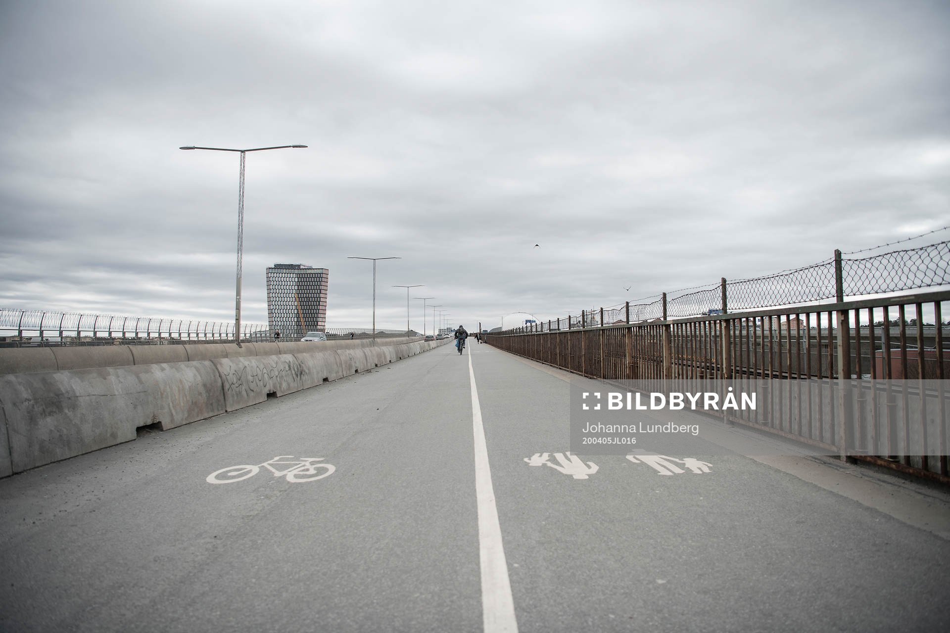 The Skanstull bridge as the coronavirus, COVID-19, outbreak