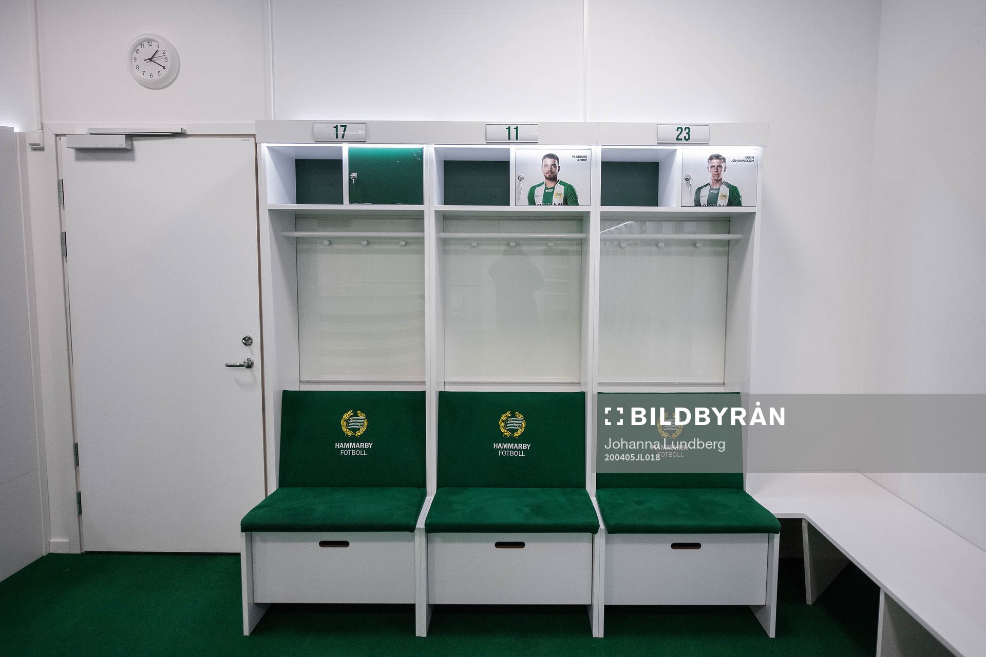 The Hammarby players dressing room at Tele2 arena as the