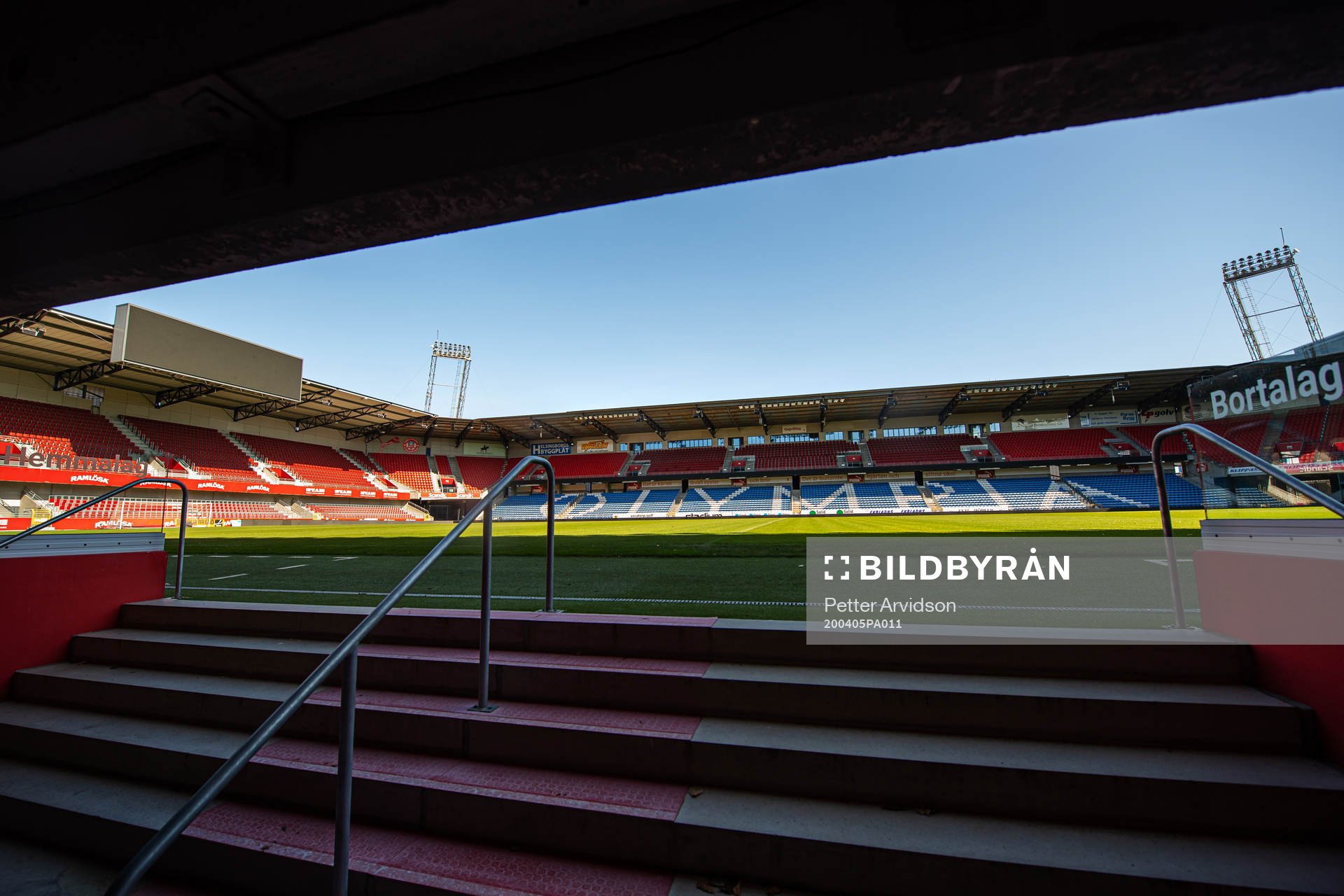 View of the player tunnel at Olympia as the coronavirus,