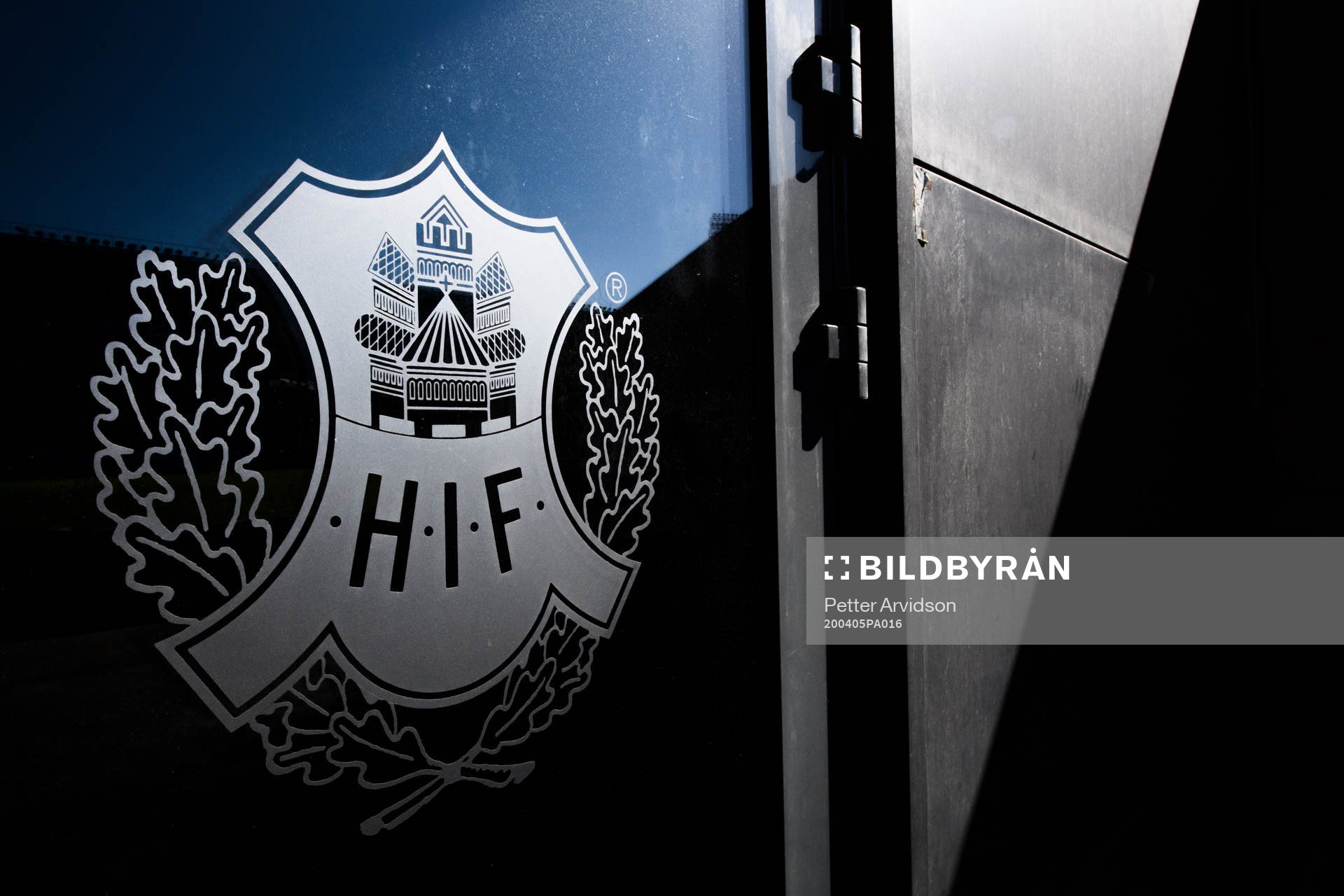 The Helsingborg logo at Olympia as the coronavirus,