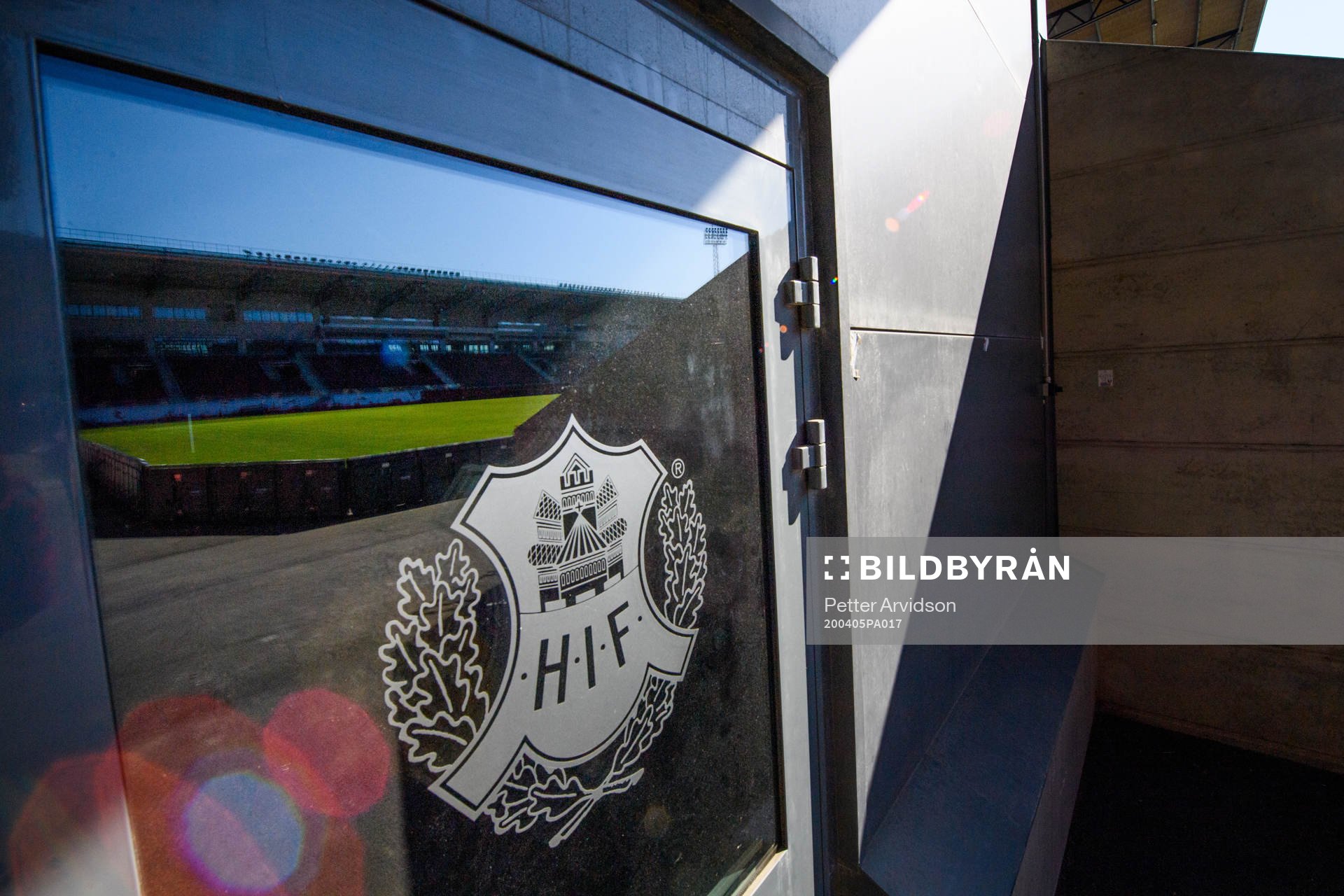 The Helsingborg logo at Olympia as the coronavirus,