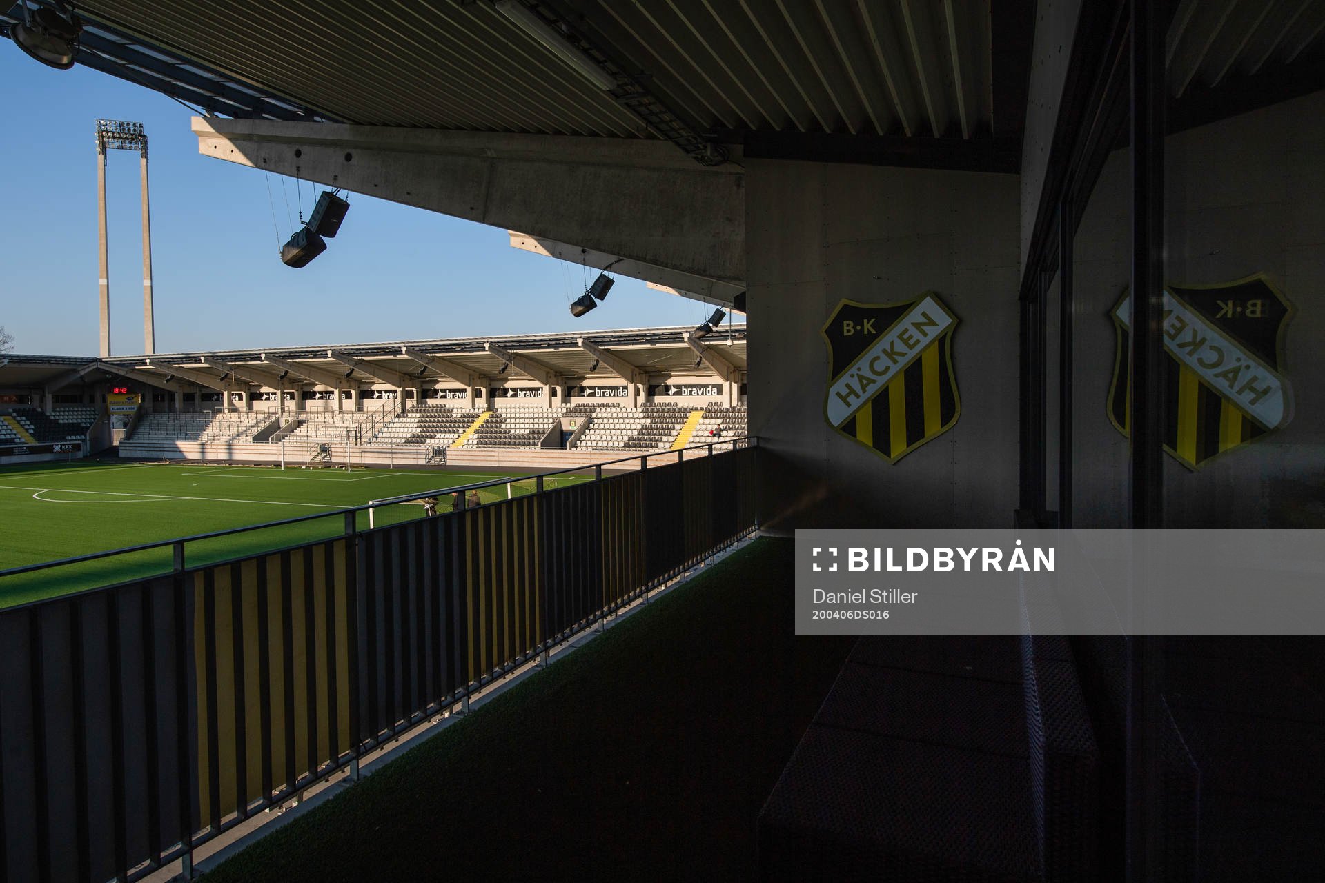 General view of Bravida Arena as the coronavirus, COVID-19,