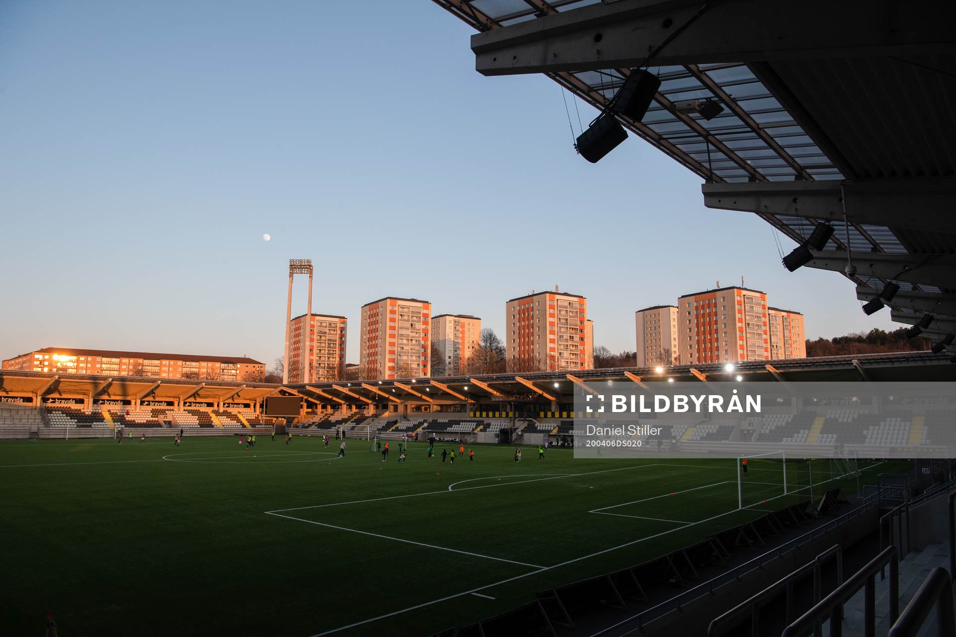 General view of Bravida Arena as the coronavirus, COVID-19,