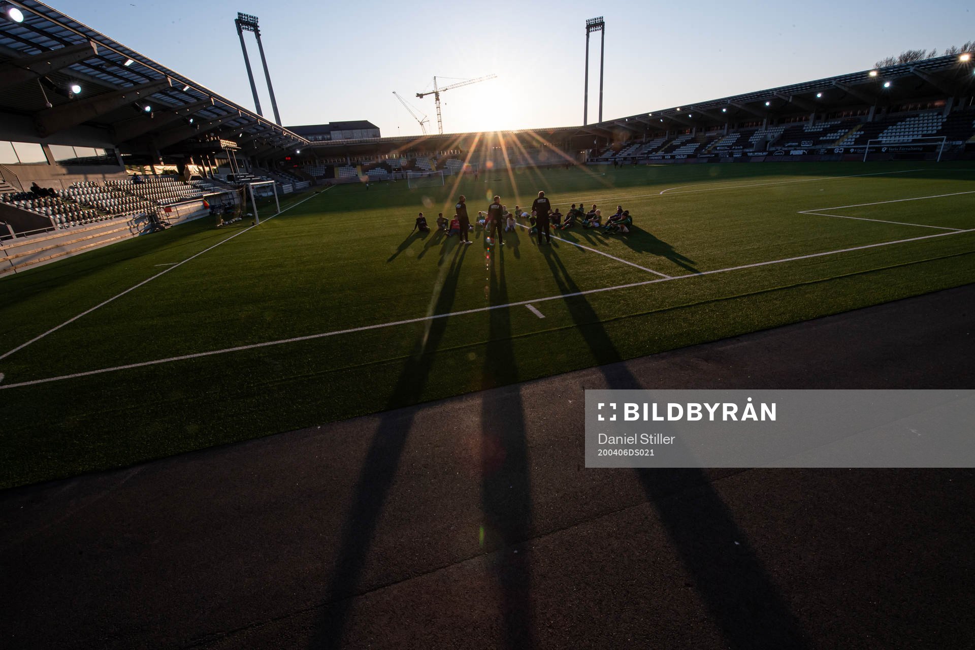 A football training at Bravida Arena as the coronavirus,