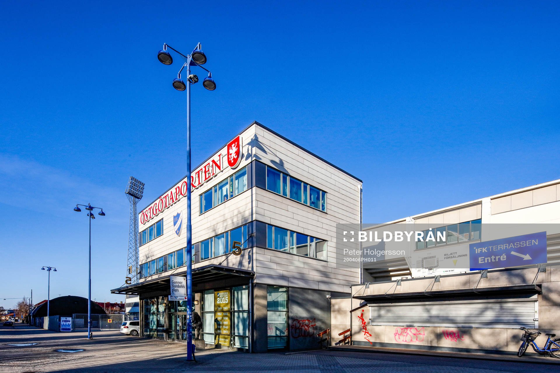 Exterior view of Östgötaporten as the coronavirus,