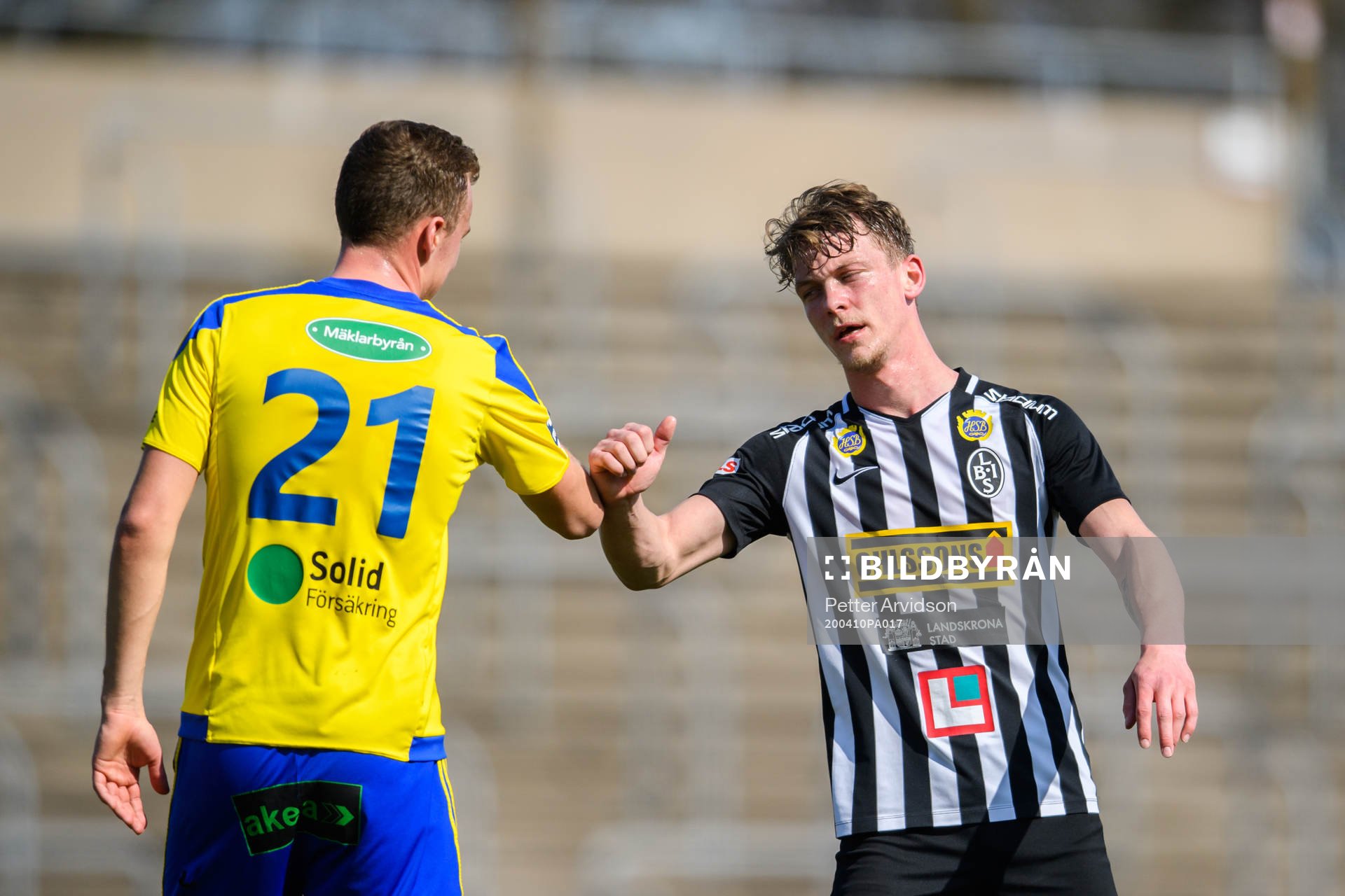 Eskilsminnes Linus Persson och Landskronas Robin Hofsö