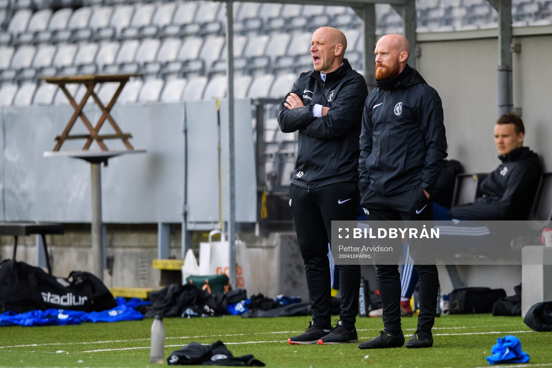 Landskronas tränare Billy Magnusson och assisterande