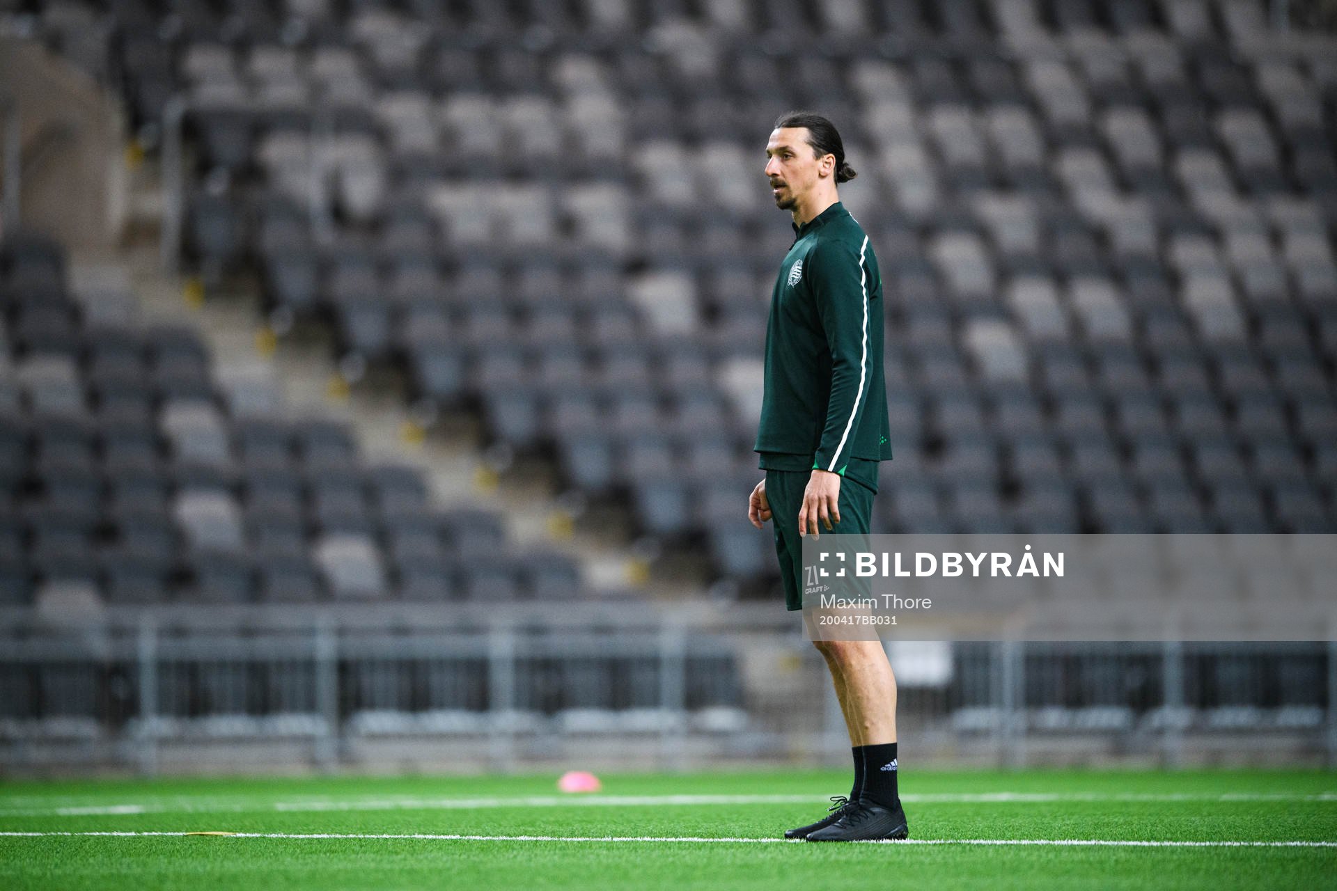 Zlatan Ibrahimovic participates in a training session with