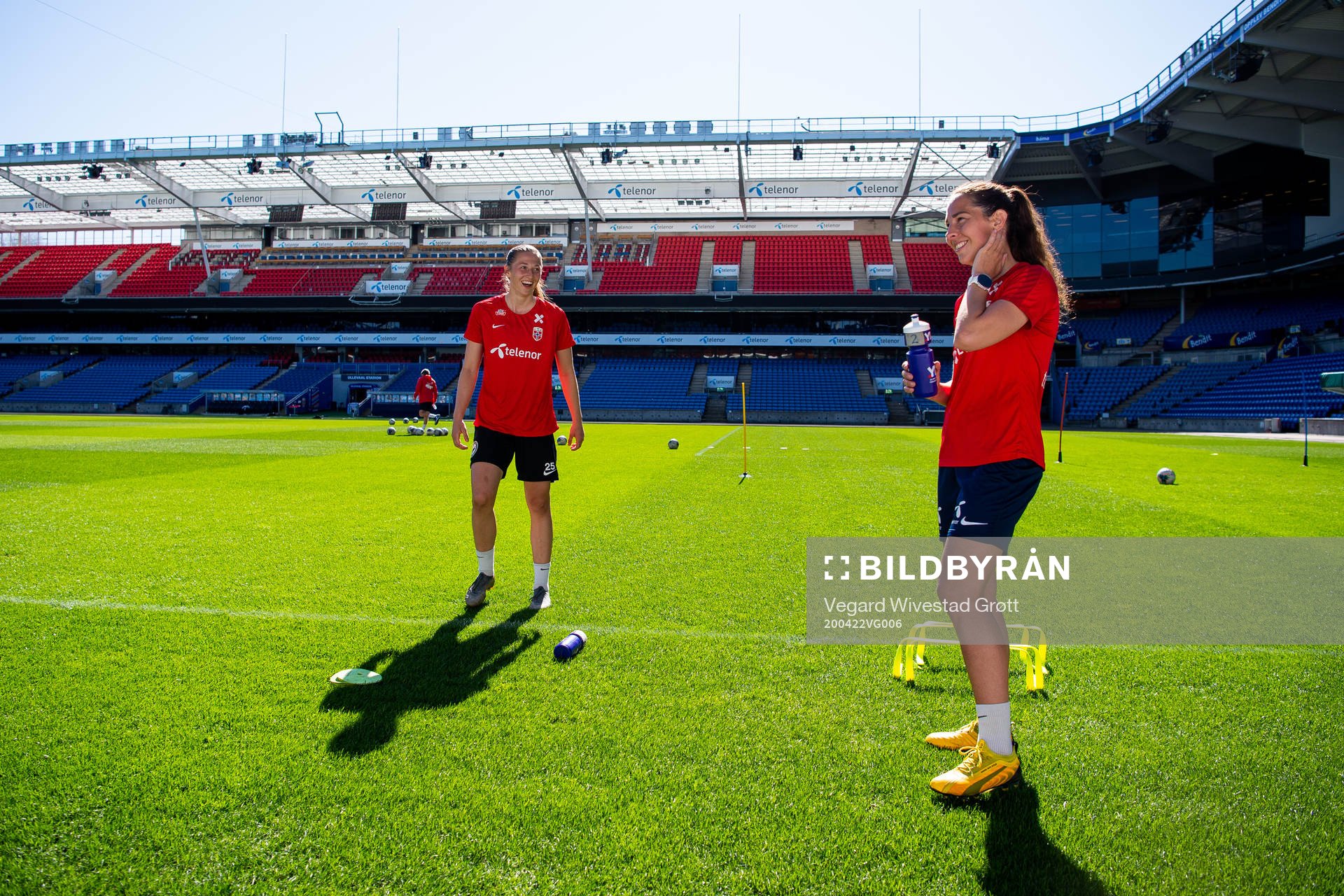 Goalkeeper Cecilie Hauståker Fiskerstrand and Ingrid Moe