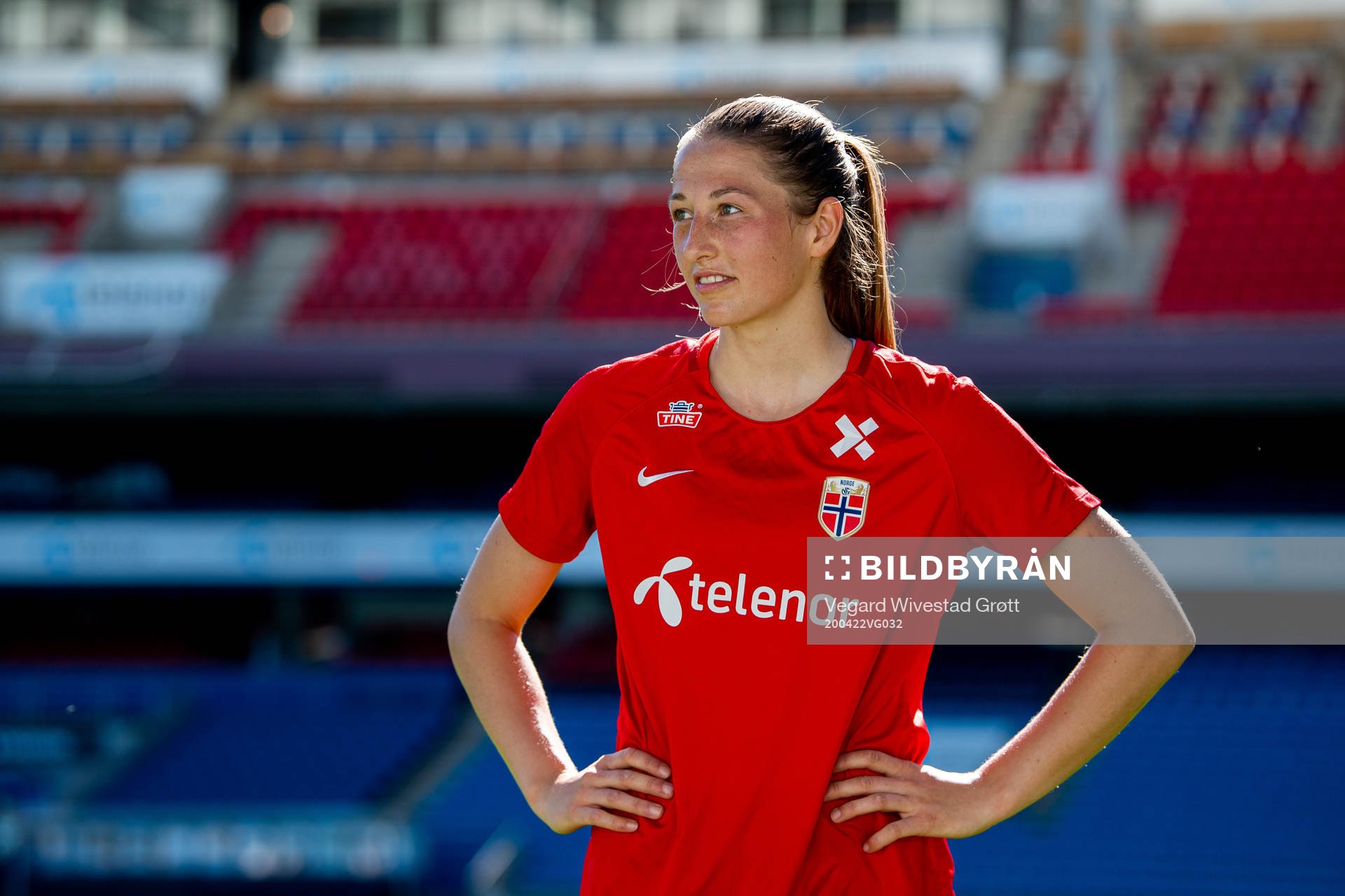 Goalkeeper Cecilie Hauståker Fiskerstrand of the Norwegian