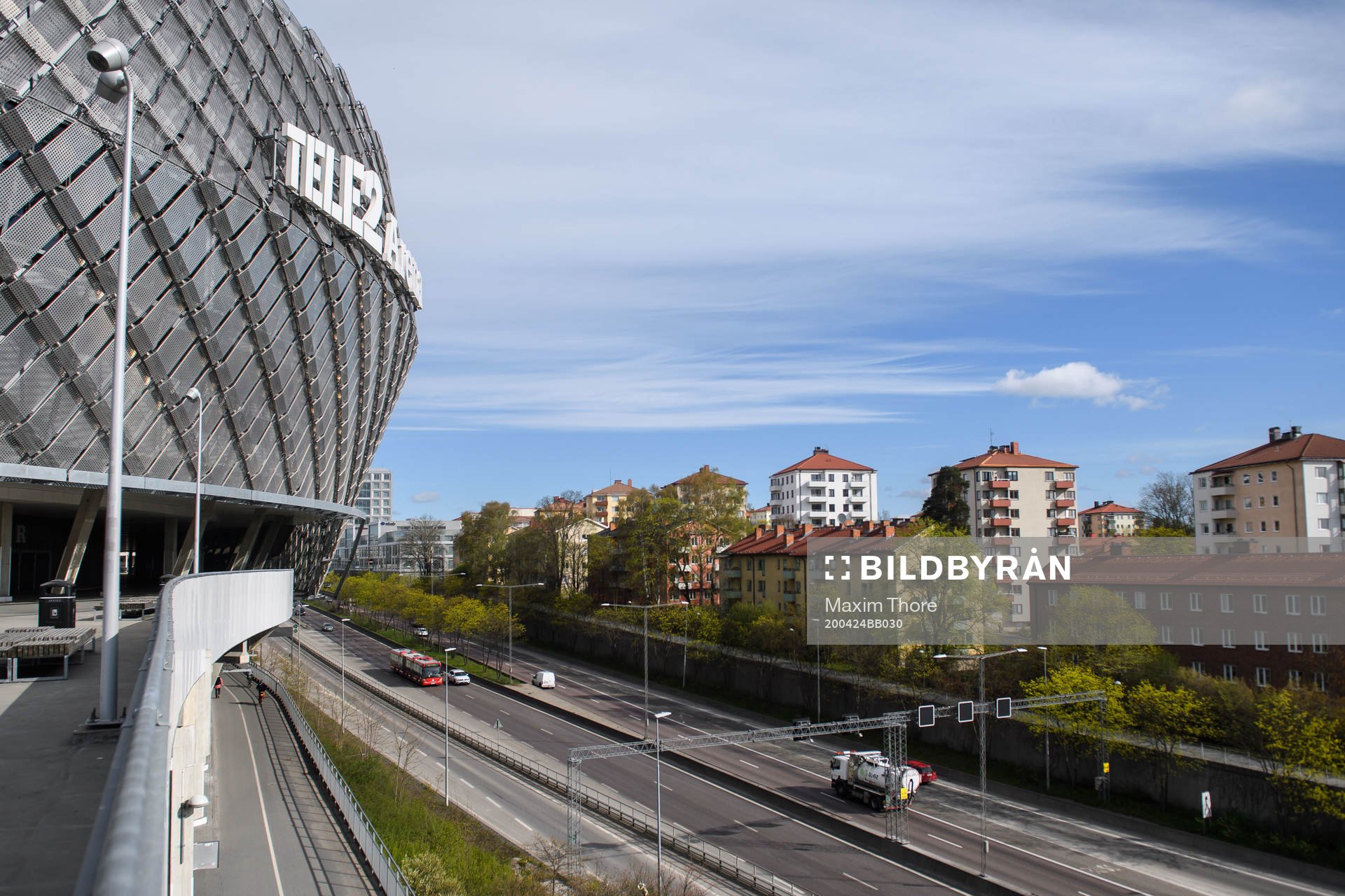 Exteriör av Tele2 Arena