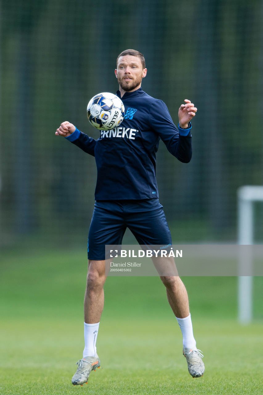 Marcus Berg deltar i en träning med IFK Göteborg