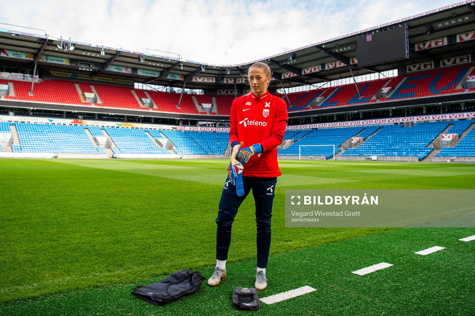 Goalkeeper Cecilie Hauståker Fiskerstrand of the Norwegian