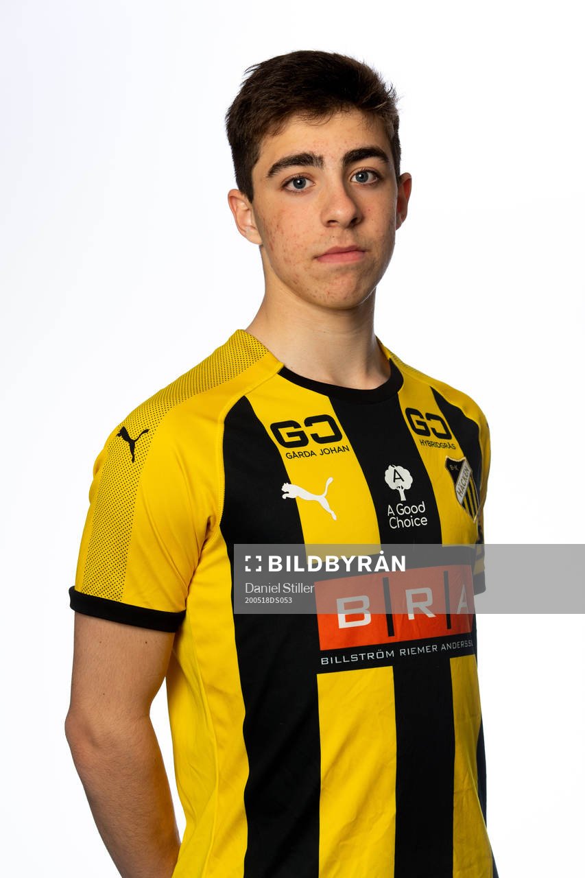 Jonas Lundgren, Häcken P17, poserar för ett porträtt den 18 maj 2020 i Göteborg.