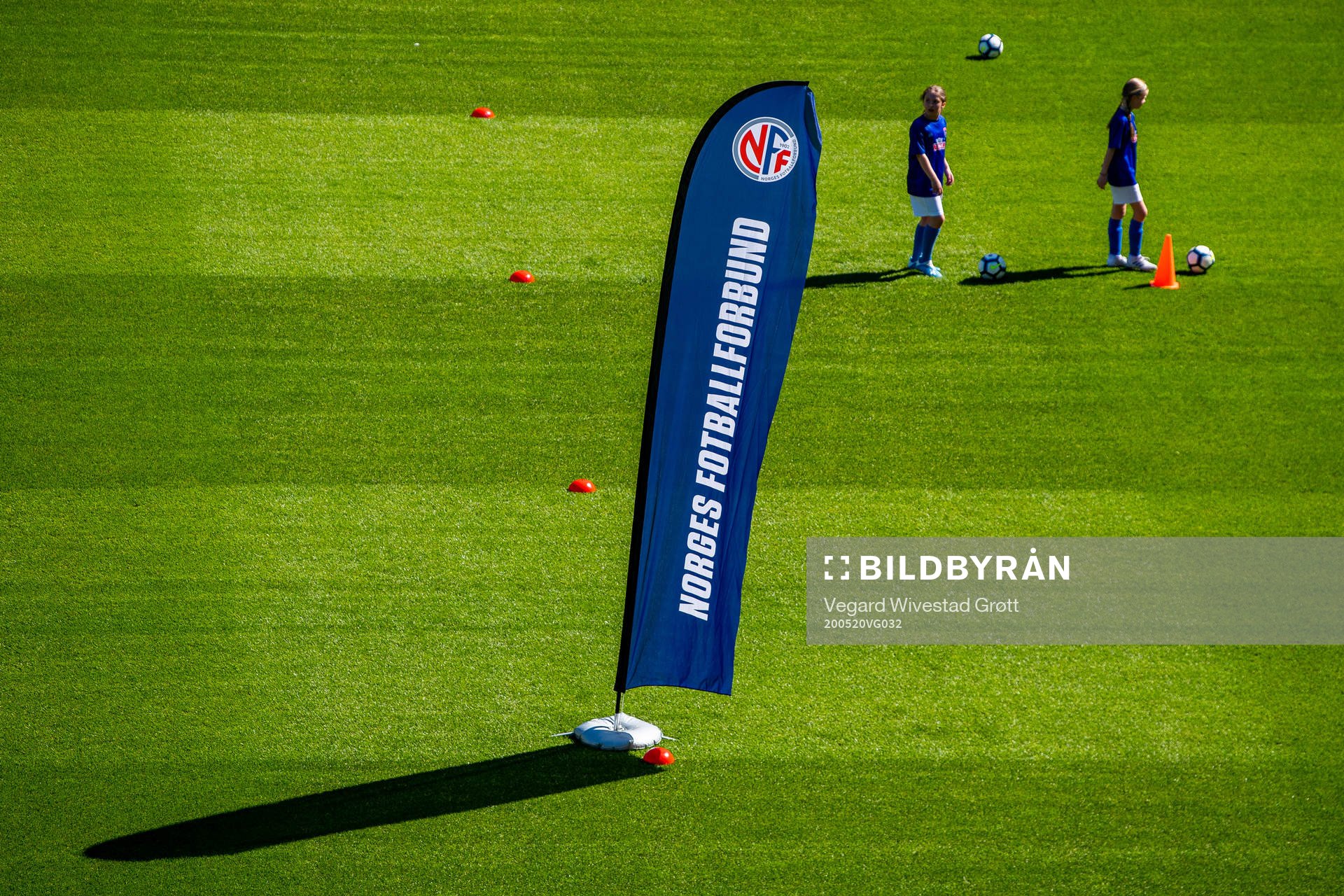 A banner of the Norwegian Football Association (NFF)
