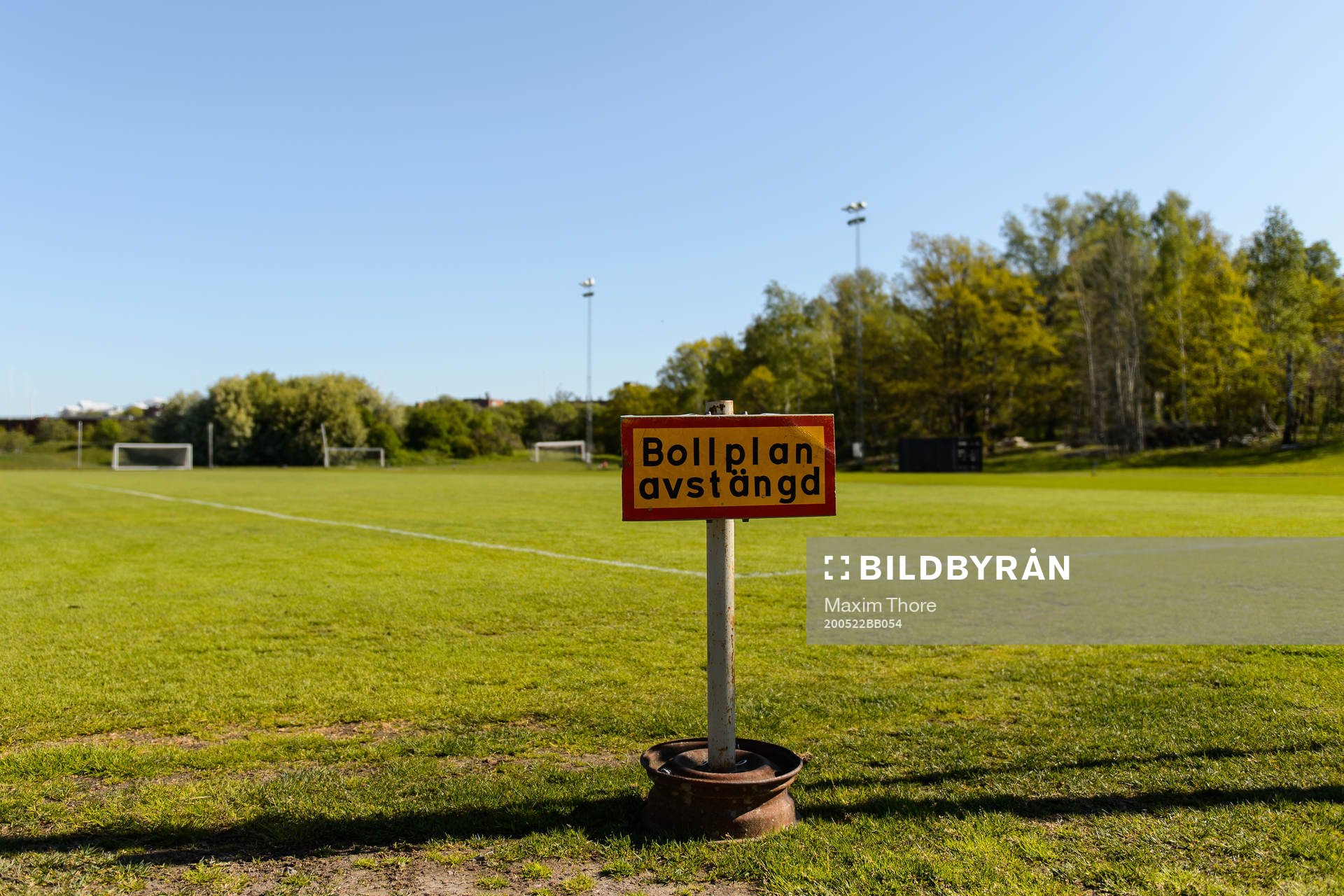 Vy över Karlbergs fotbollsplan