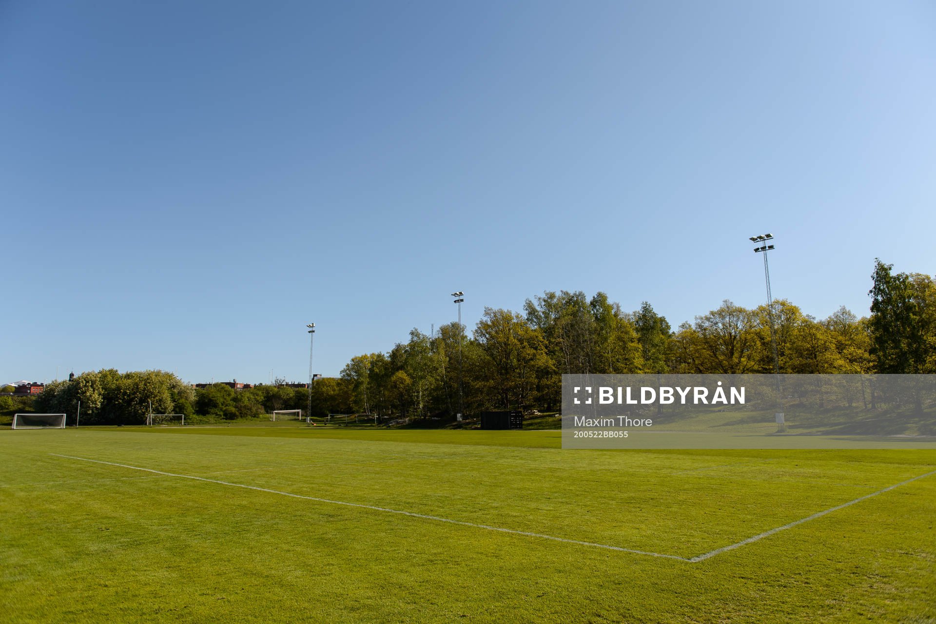 Vy över Karlbergs fotbollsplan