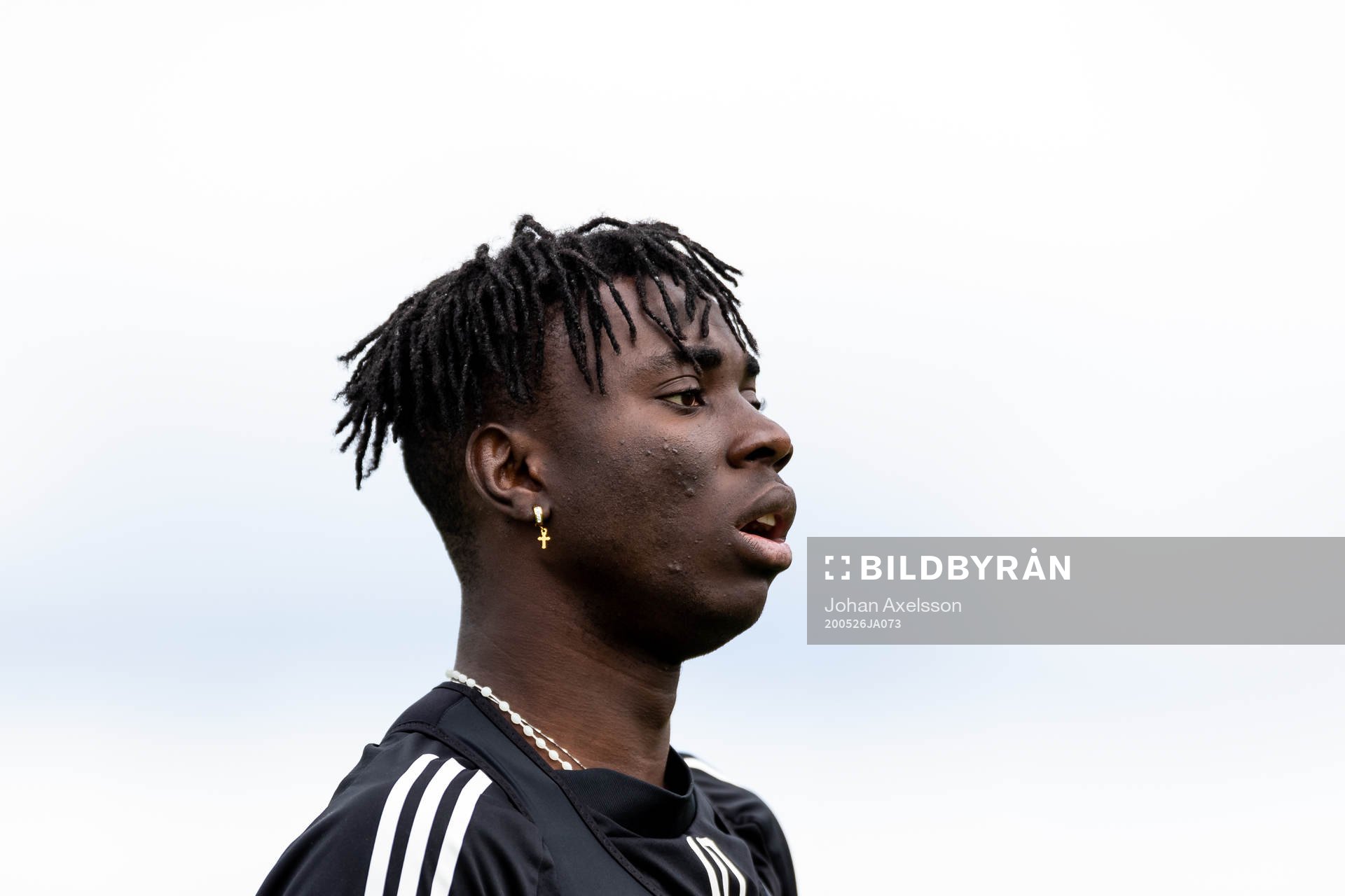 Jordan Attah Kadiri under en träning med Östersund den 26 Maj 2020 i Östersund.