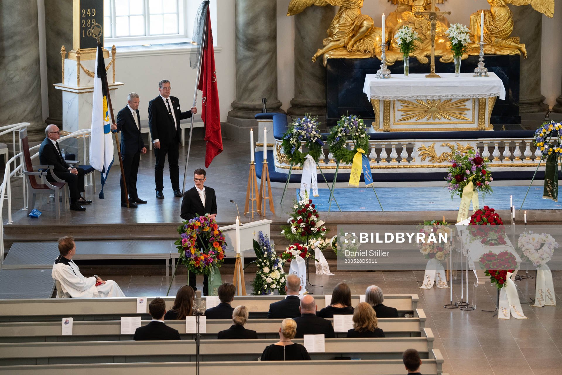 Sonen Andreas Larsson håller tal när IFK Göteborgs