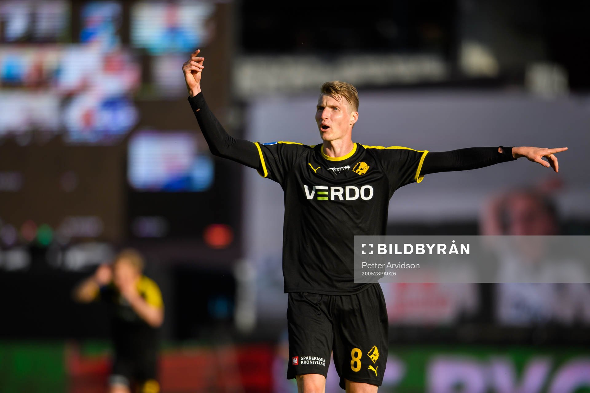 Simon Piesinger of Randers celebrates