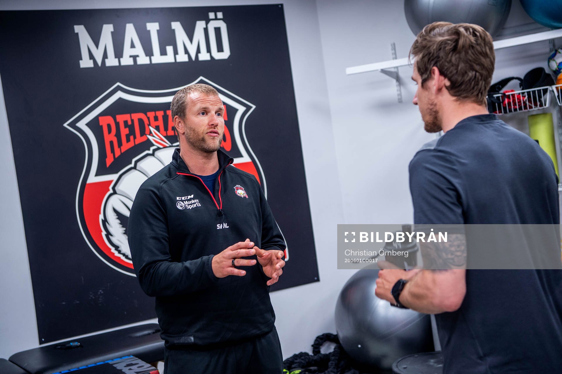 Jesper Jensen Aabo och fystränare Freddie Sjögren med