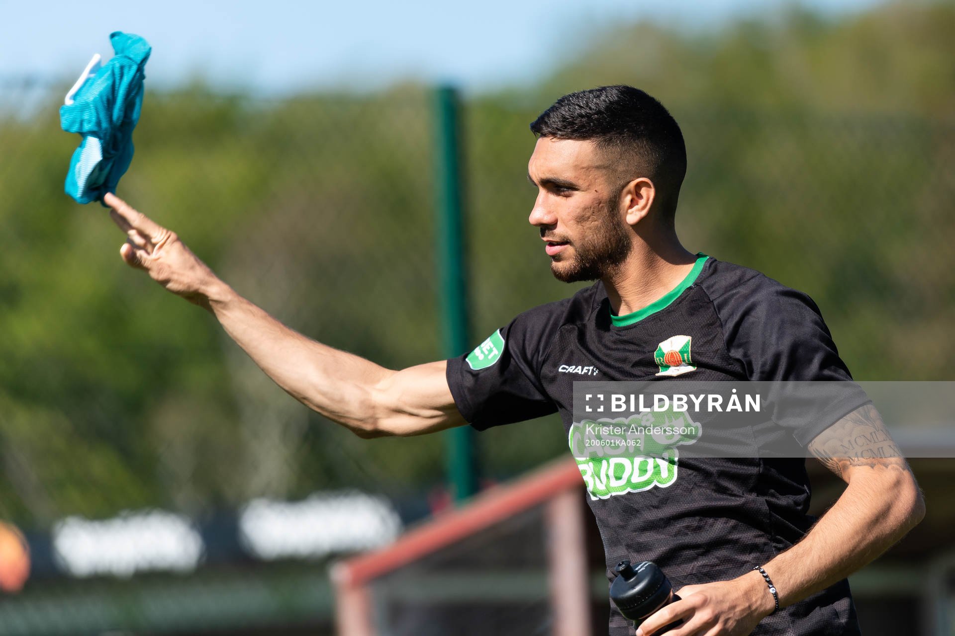 Varbergs Daniel Krezic under en fotbollsträning med Varbergs Bois den 1 juni 2020 i Varberg.