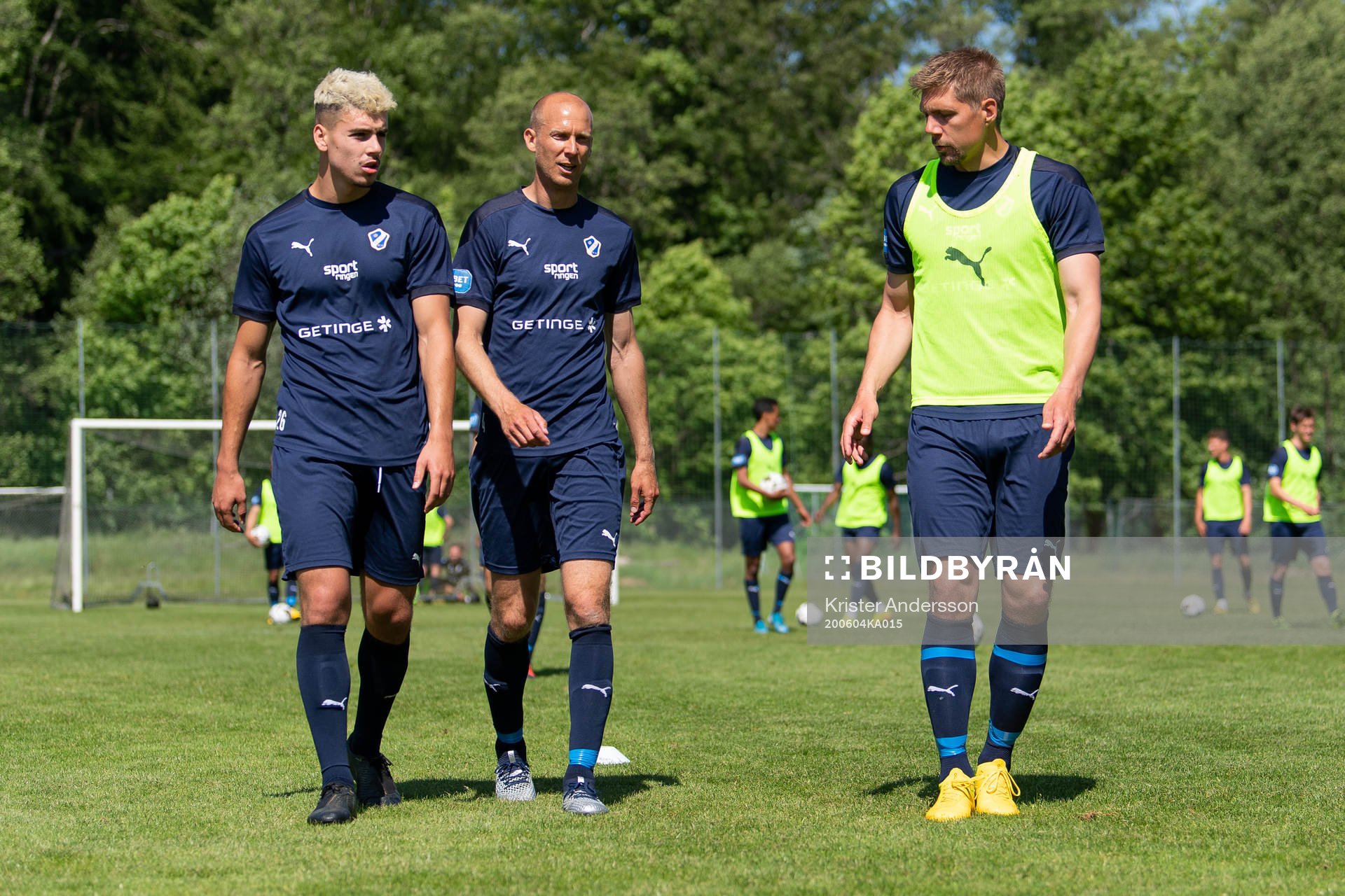 Halmstads Edvin Kurtulus, Andreas Johansson och Mikael Boman
