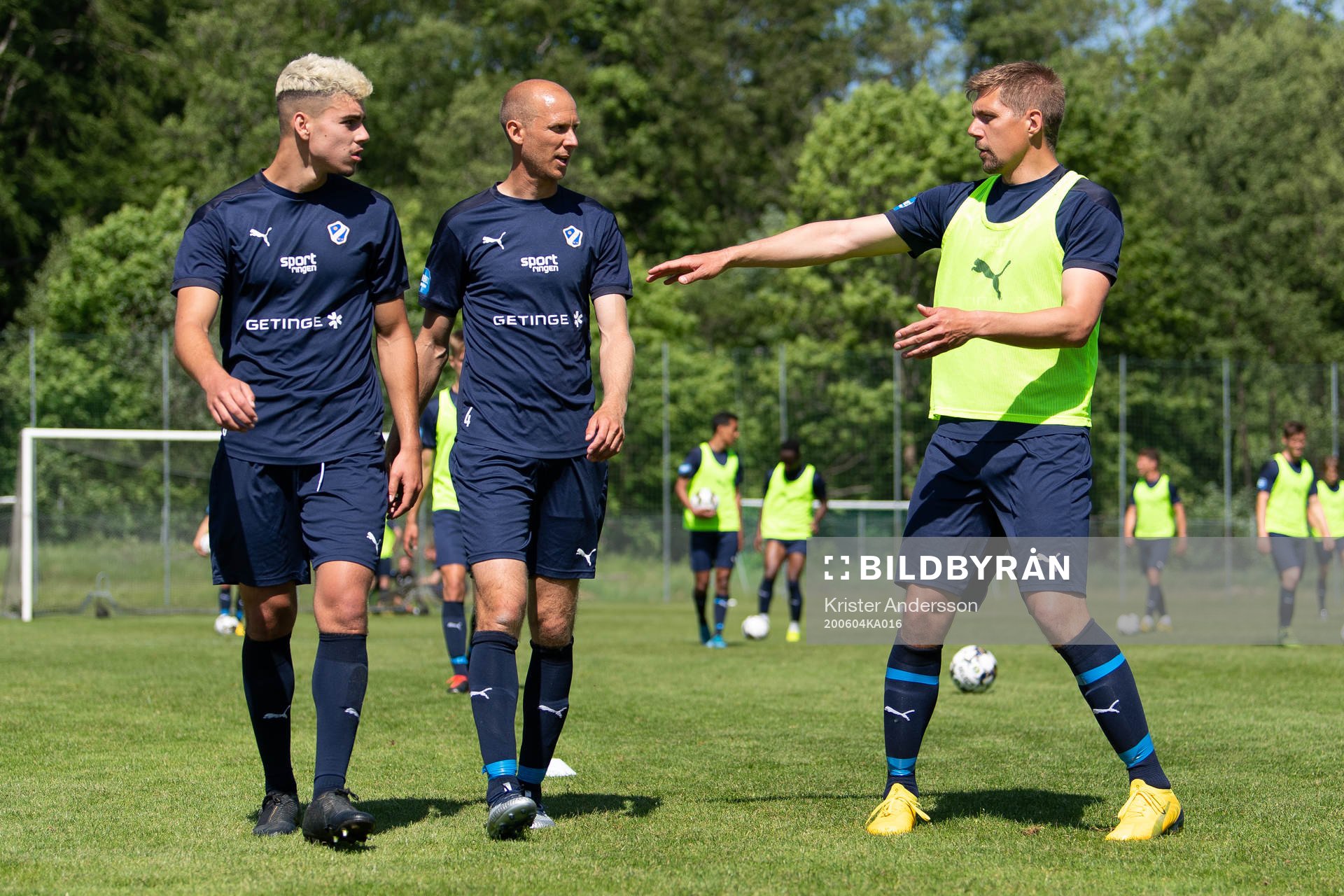 Halmstads Edvin Kurtulus, Andreas Johansson och Mikael Boman