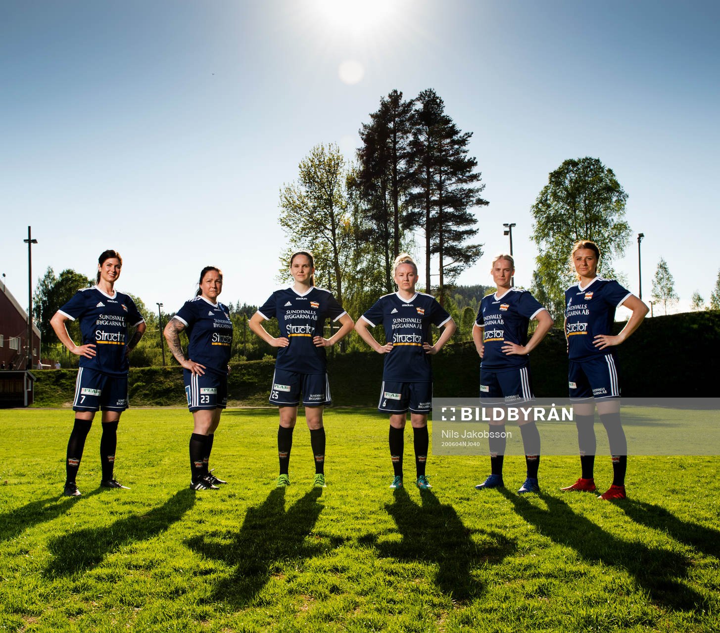 Marielle Bergman, Angelica Lindholm-Forsell, Jenny Eriksson Palmgren, Jonna Wistrand, Olivia Olofsson, Erica Persson den 4 juni 2020 i Kovland.