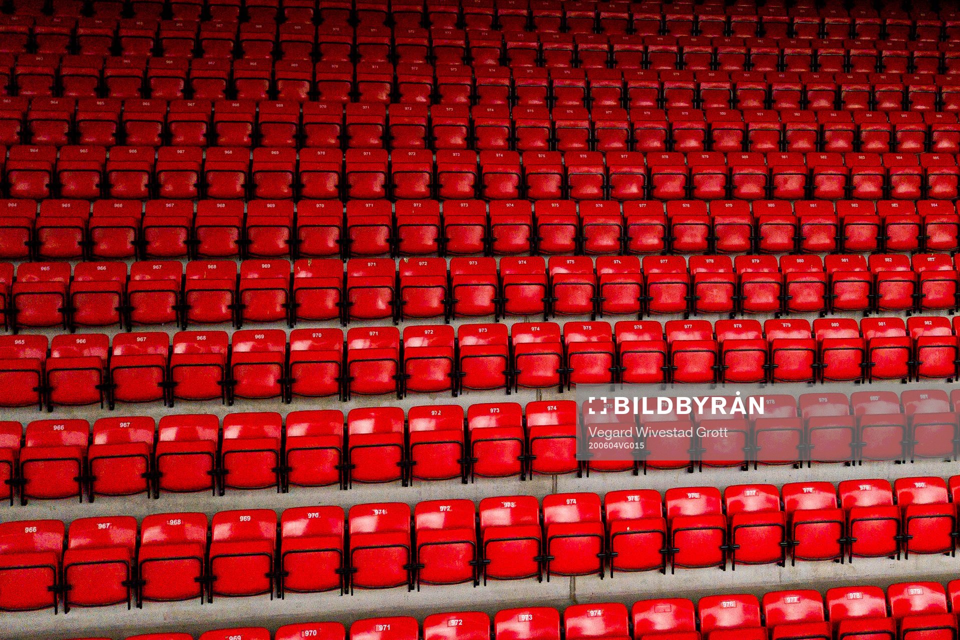 General view of empty seats at Ullevaal Stadion