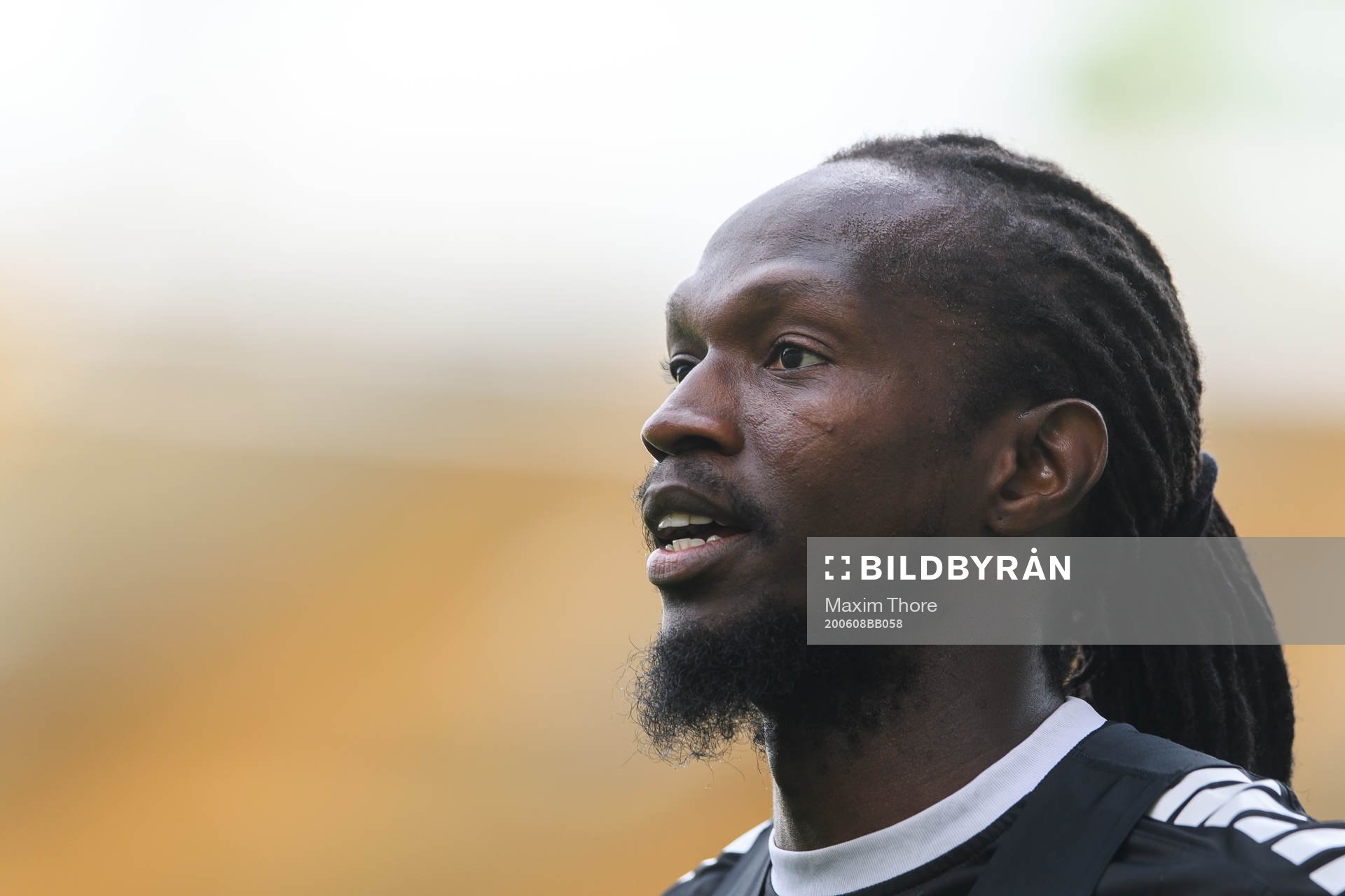 Kebba Ceesay nder en träning med Sirius