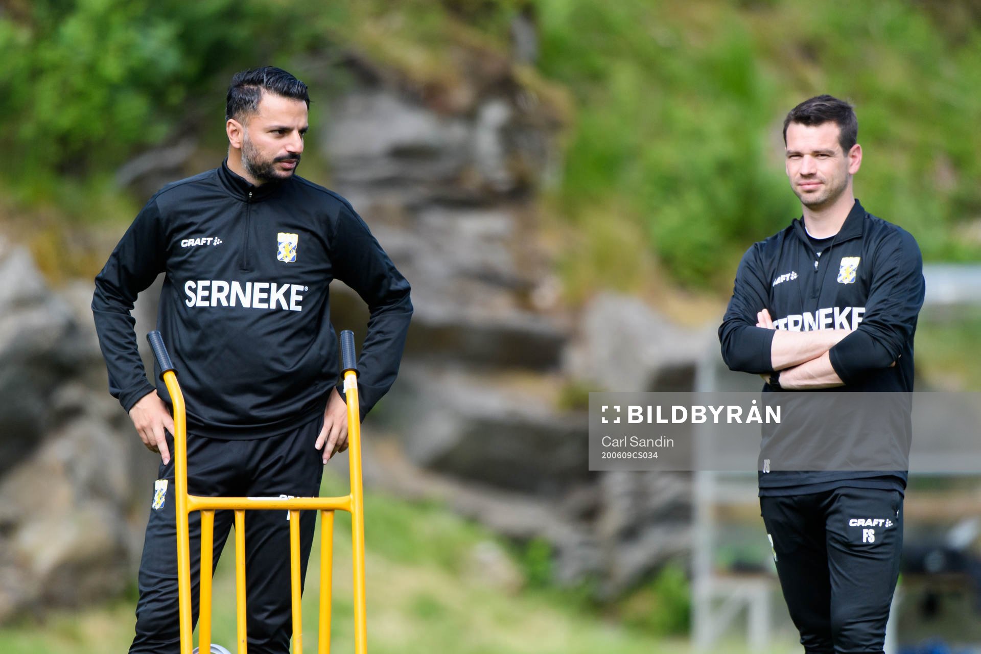 Tränare Poya Asbaghi och assisterande tränare Ferran