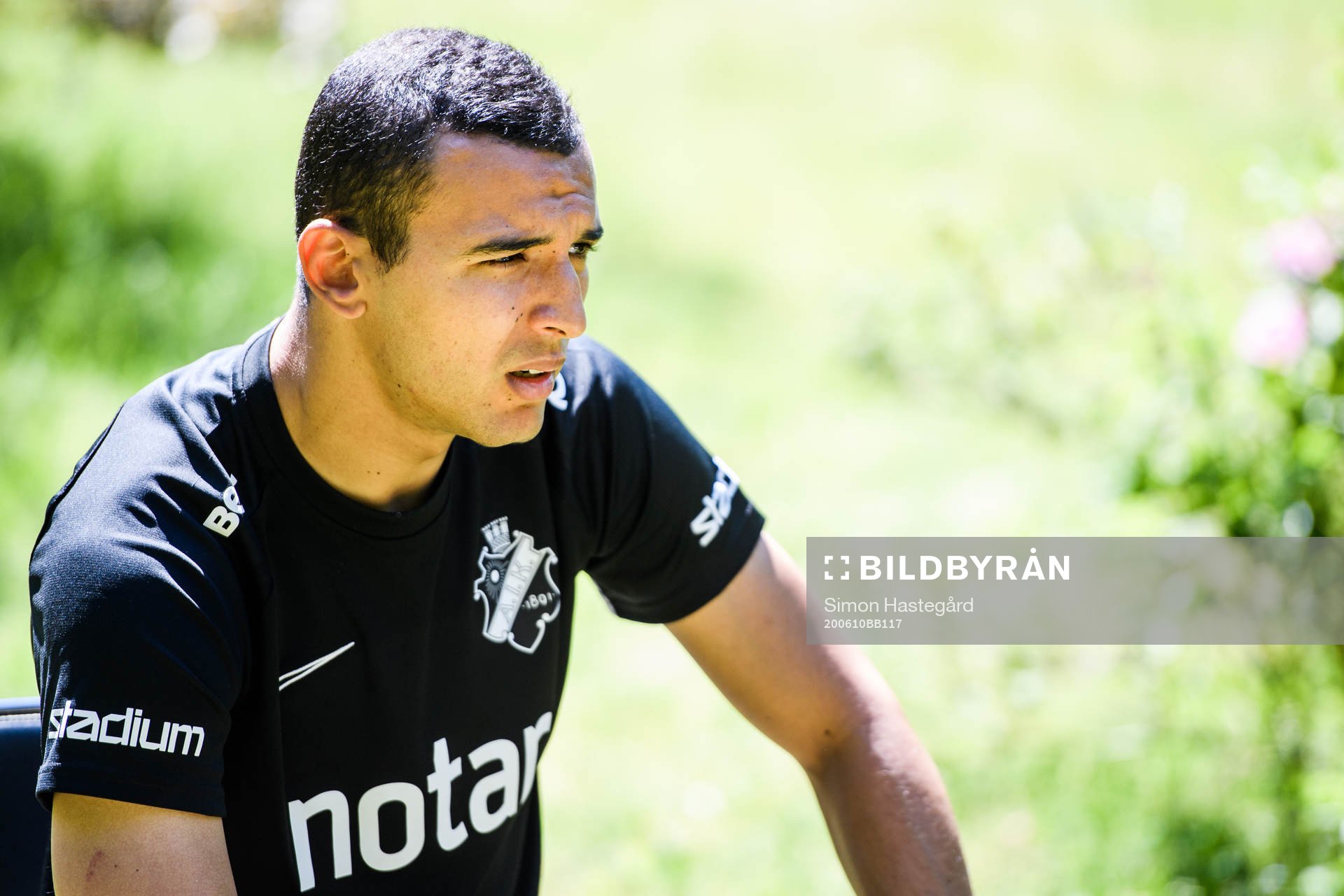 Nabil Bahoui intervjuas efter en träning med AIK den 10 juni 2020 i Stockholm.