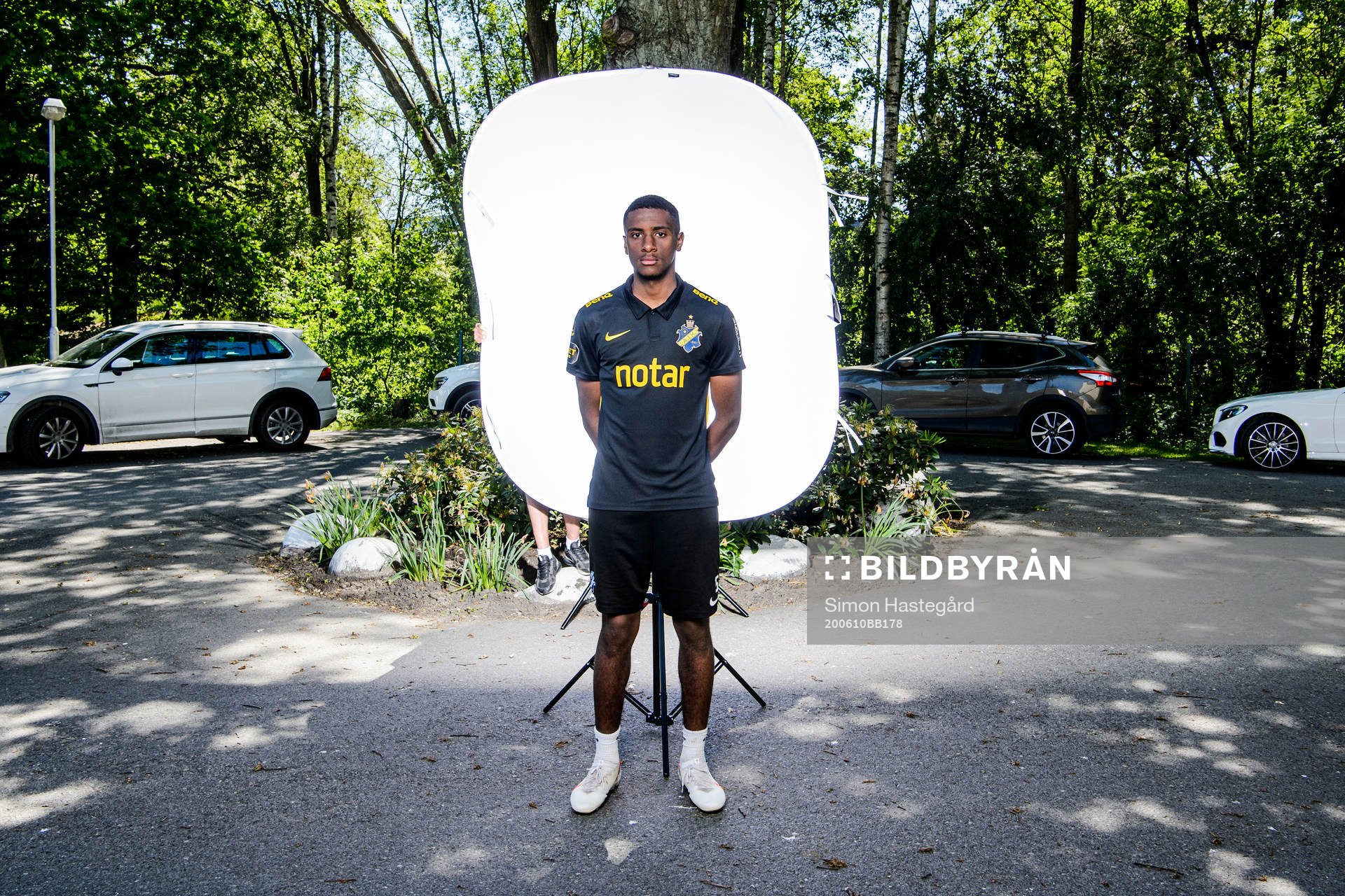 Paulos Abraham poserer för porträtt efter en träning med AIK den 10 juni 2020 i Stockholm.