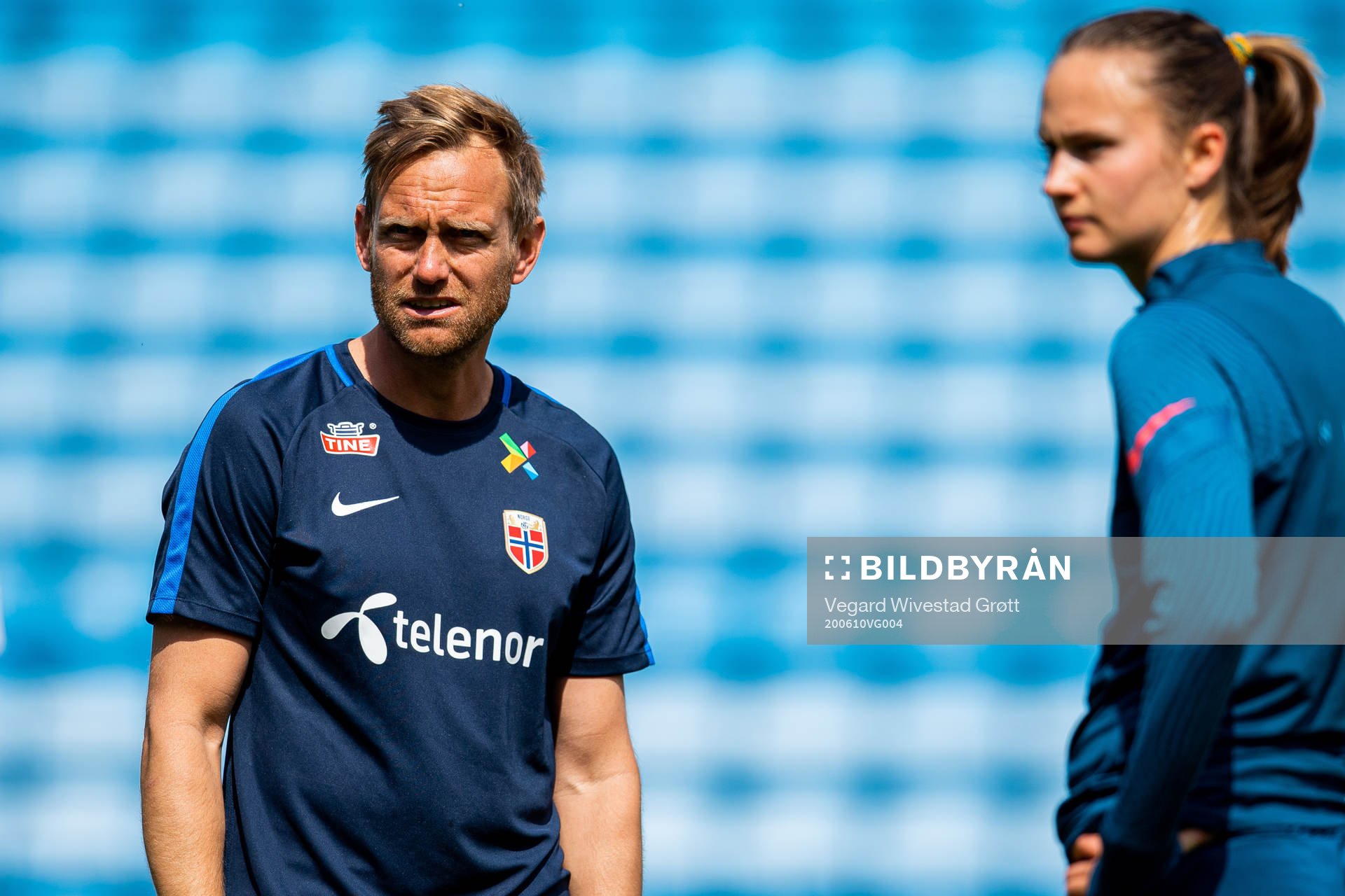 Martin Sjögren, head coach, and Caroline Graham Hansen of