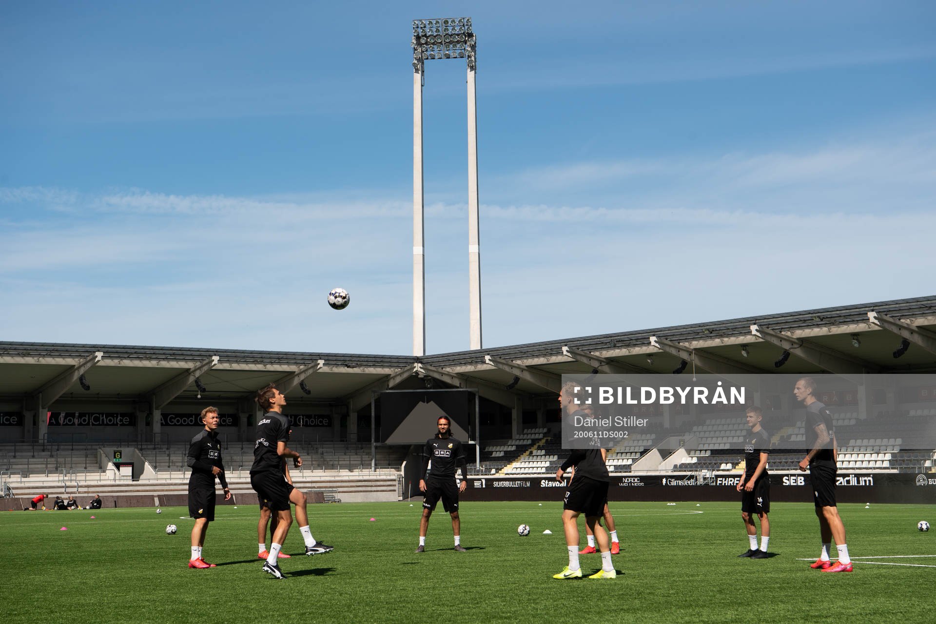 Spelarna värmer upp