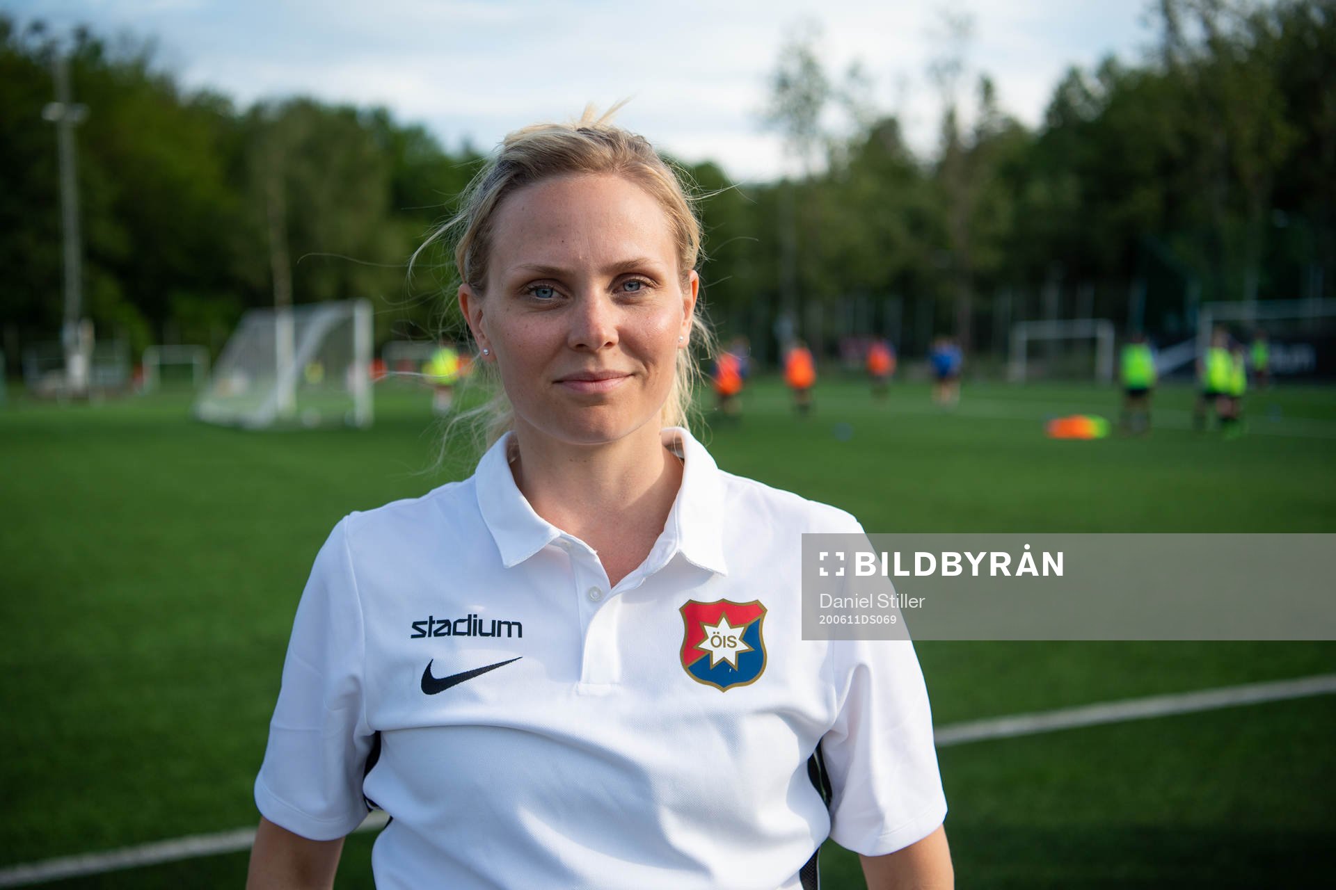 ebecca Johansson, ansvarig för damverksamheten i Örgryte, under en träning med Örgrytes damlag den 11 juni 2020 i Göteborg.