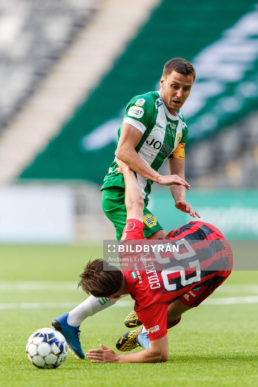 Hammarbys Jeppe Andersen och Östersunds Charlie Colkett