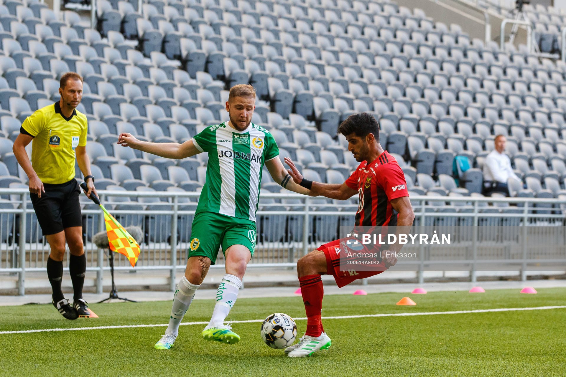 Hammarbys Darijan Bojanic och Östersunds Rewan Amin
