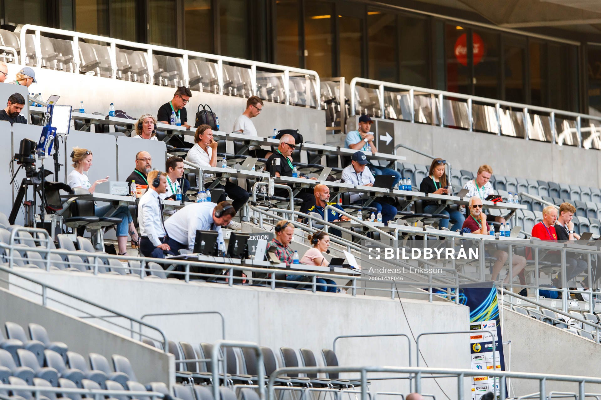 Pressläktaren på Tele2 Arena