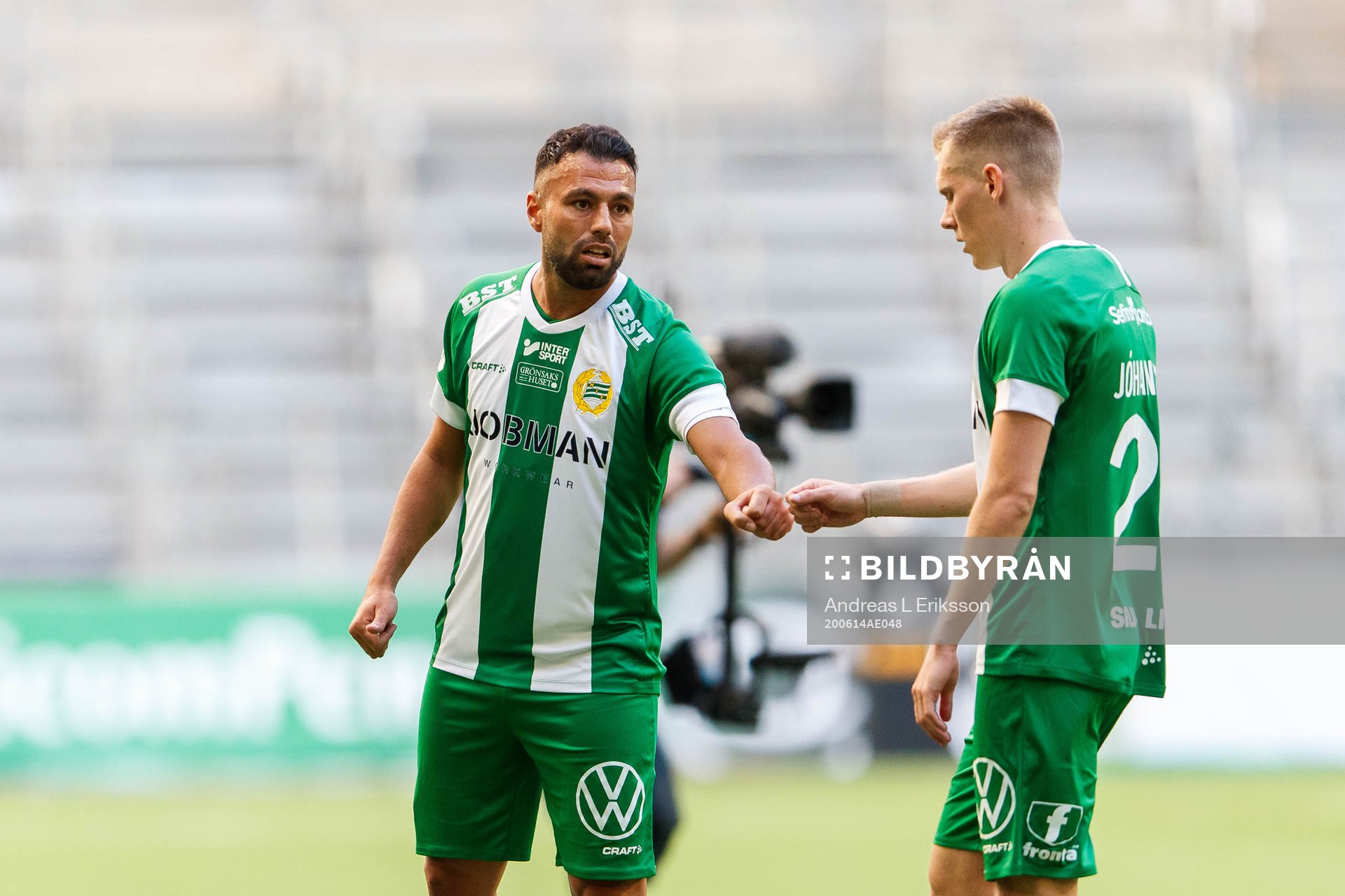 Hammarbys Imad Khalili och Aron Johannsson jublar
