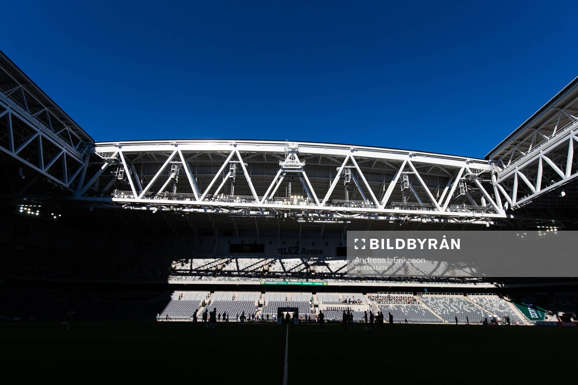 Tele2 Arena innan fotbollsmatchen i Allsvenskan mellan