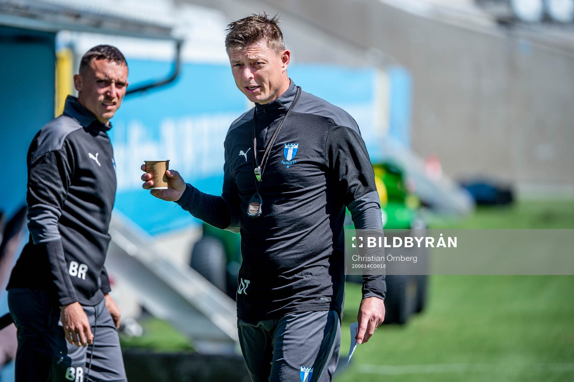 Ansvarig fystränare Ben Rosen och tränare Jon Dahl
