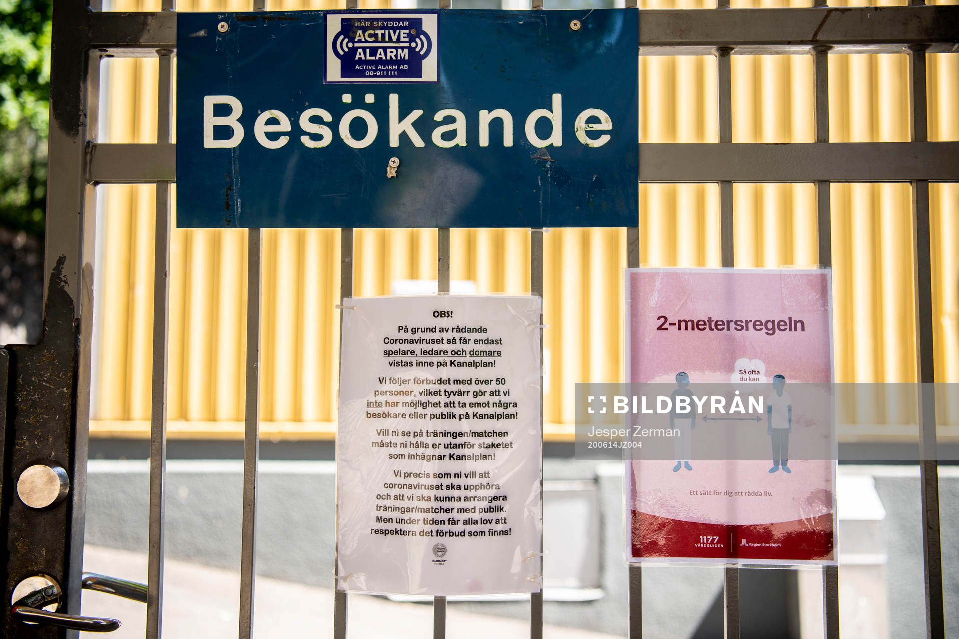 Information gällande publikfria matcher sitter uppsatt