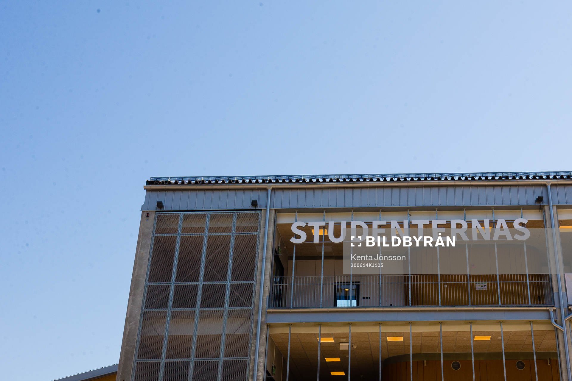 En skylt på fasaden till Studenternas