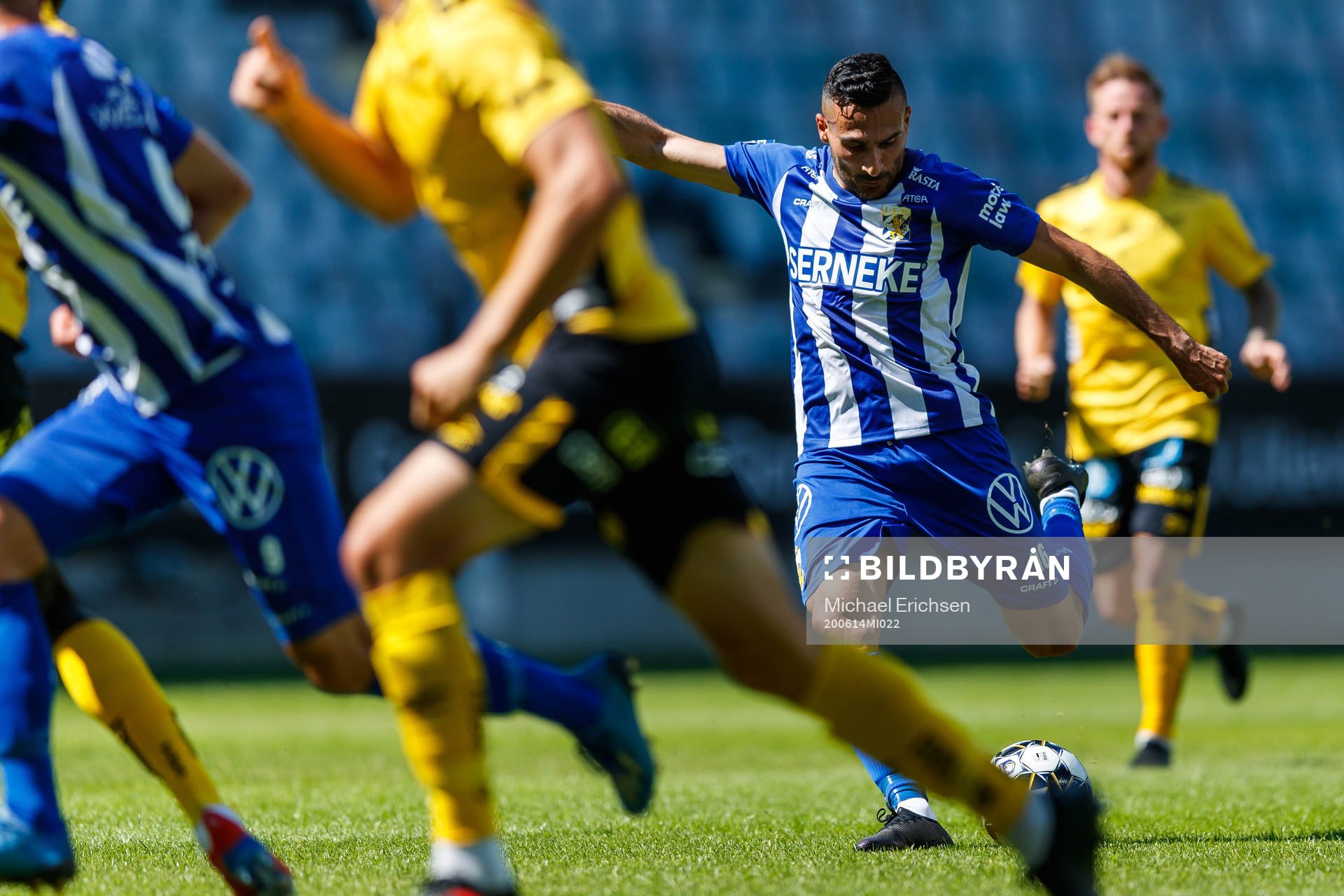 IFK Göteborgs Sargon Abraham med ett avslut