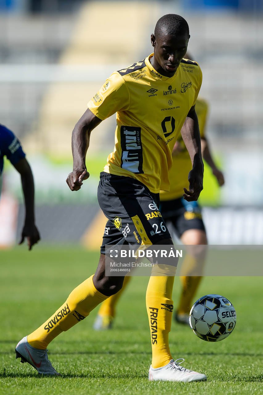Elfsborgs Marokhy Ndione under fotbollsmatchen i Allsvenskan mellan IFK Göteborg och Elfsborg den 14 juni 2020 i Göteborg.
