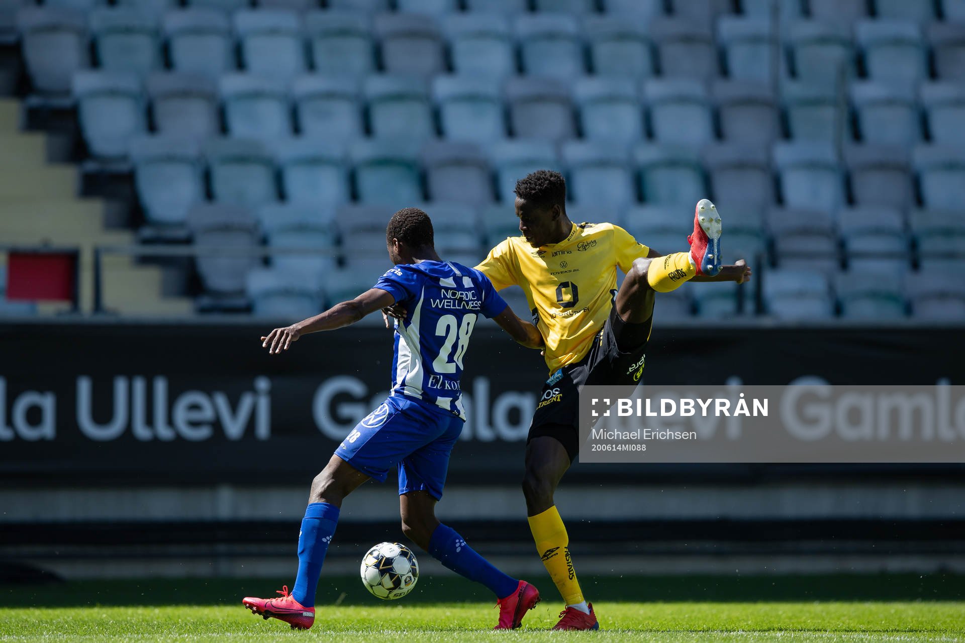 Tomma läktaren när IFK Göteborgs Alhassan Yusuf och