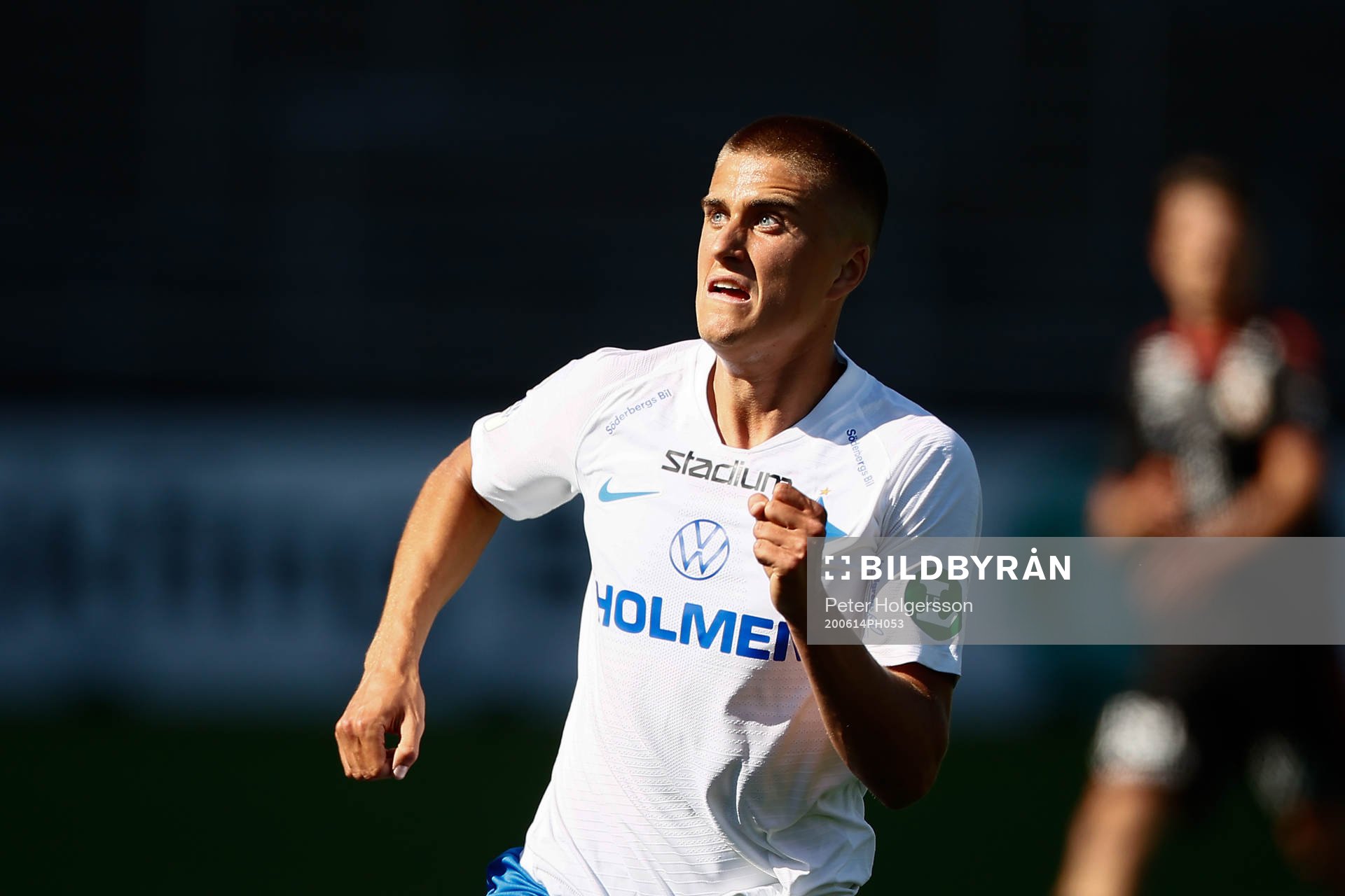 IFK Norrköpings Carl Björk under fotbollsmatchen i Allsvenskan mellan IFK Norrköping och Kalmar den 14 juni 2020 i Norrköping.